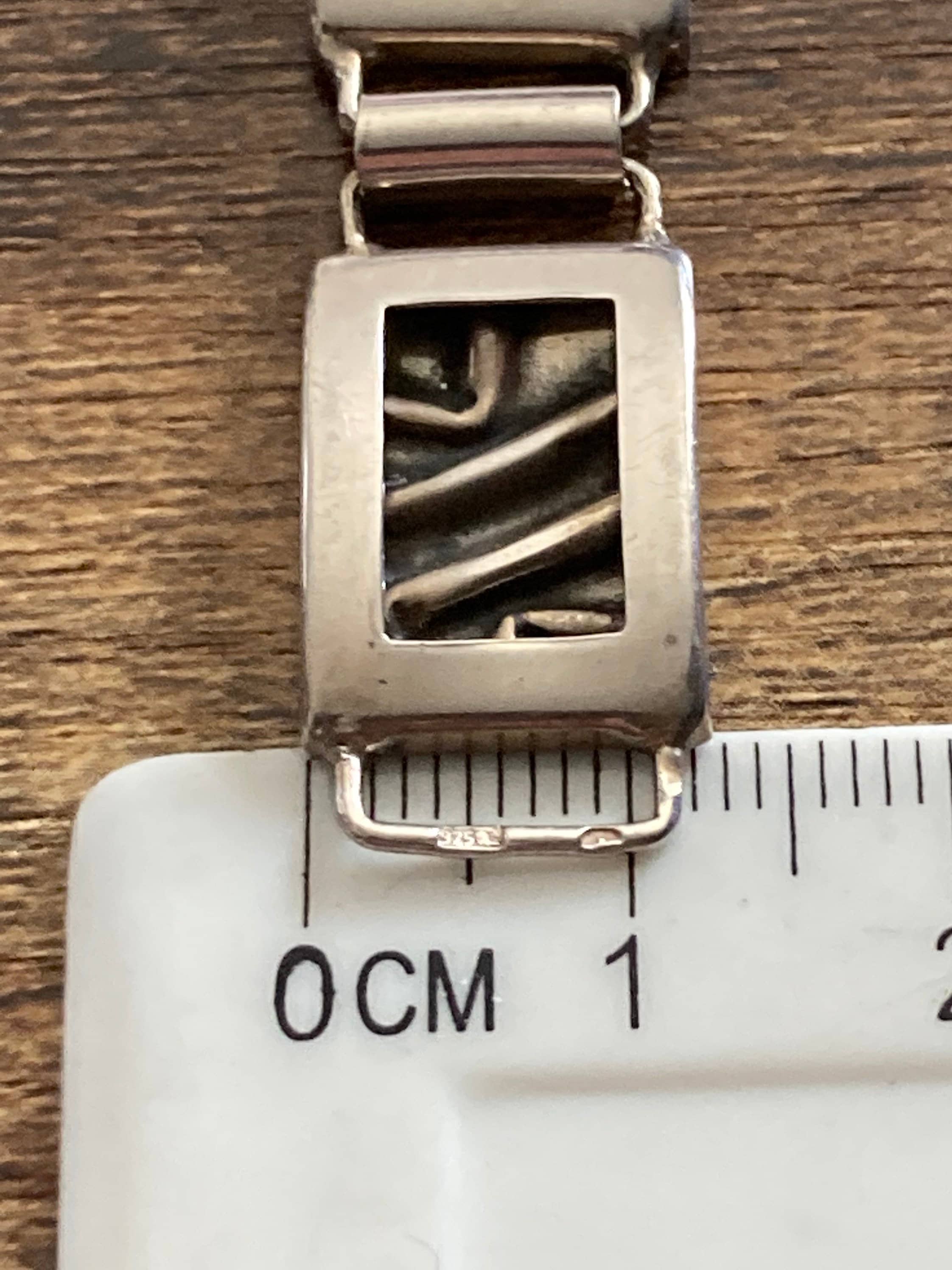 Retro 1970s 925 Sterling silver silver brutalist bracelet