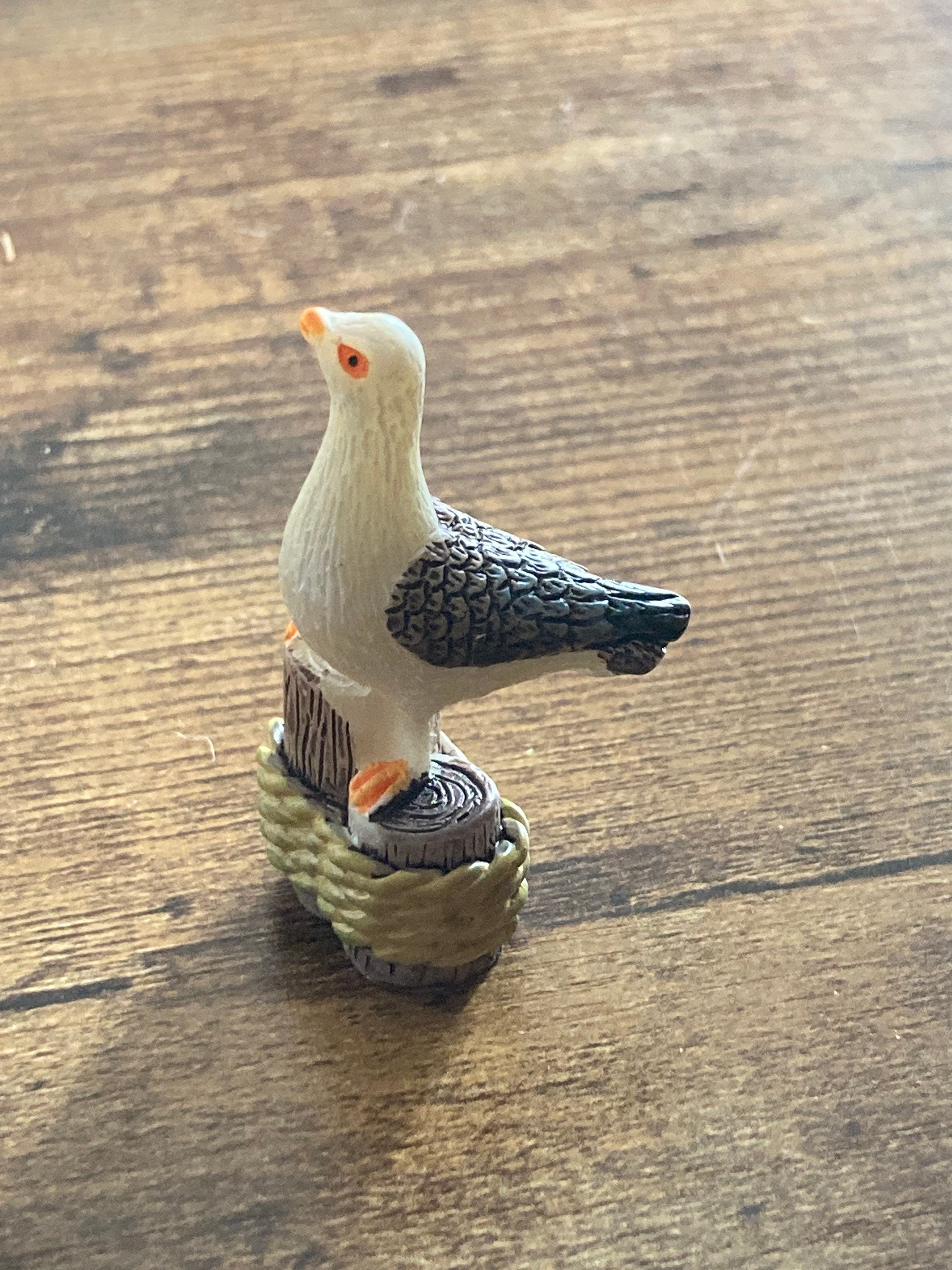 4cm miniature seagull seaside cake topper decoration nautical bird