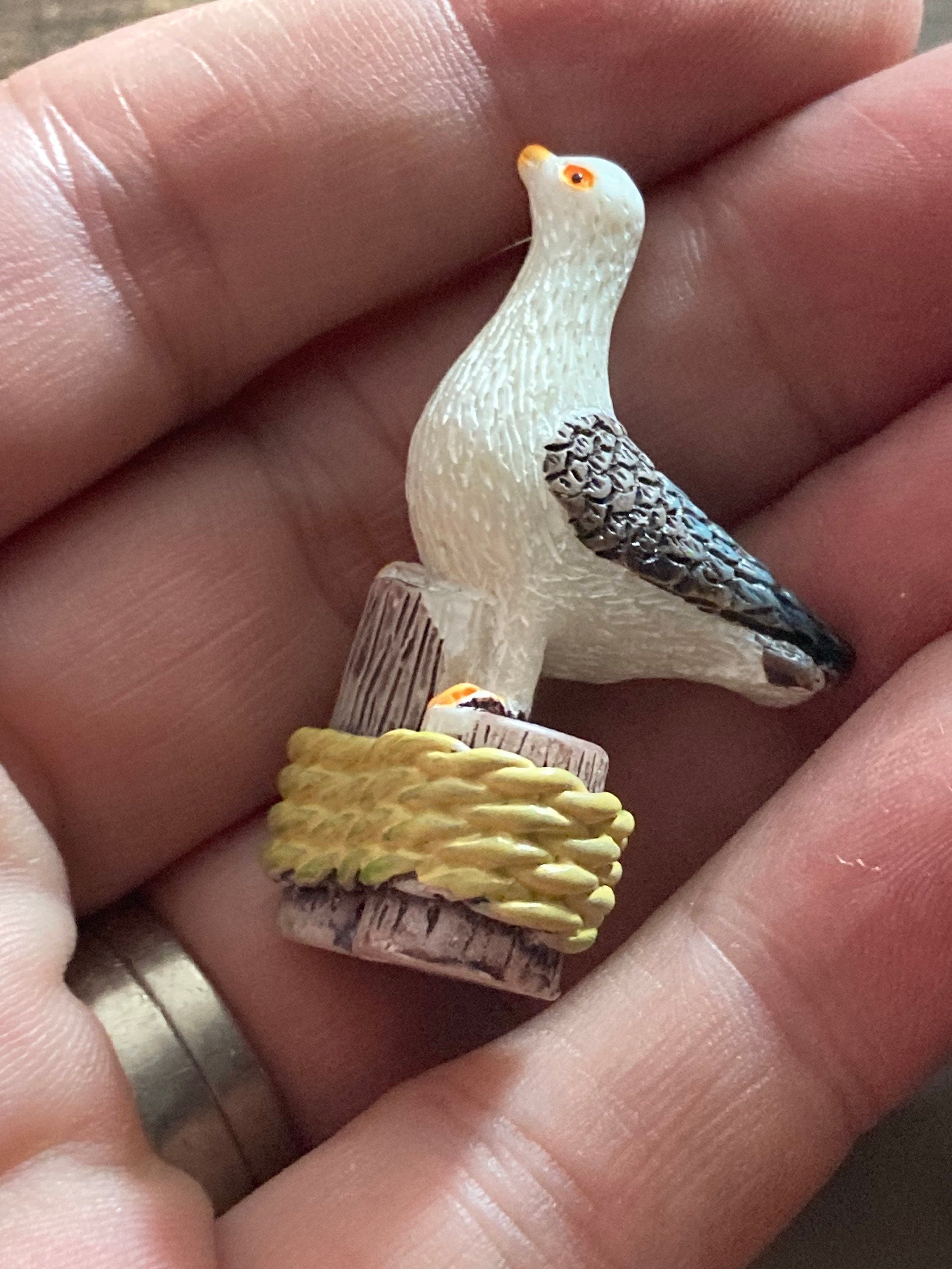 4cm miniature seagull seaside cake topper decoration nautical bird