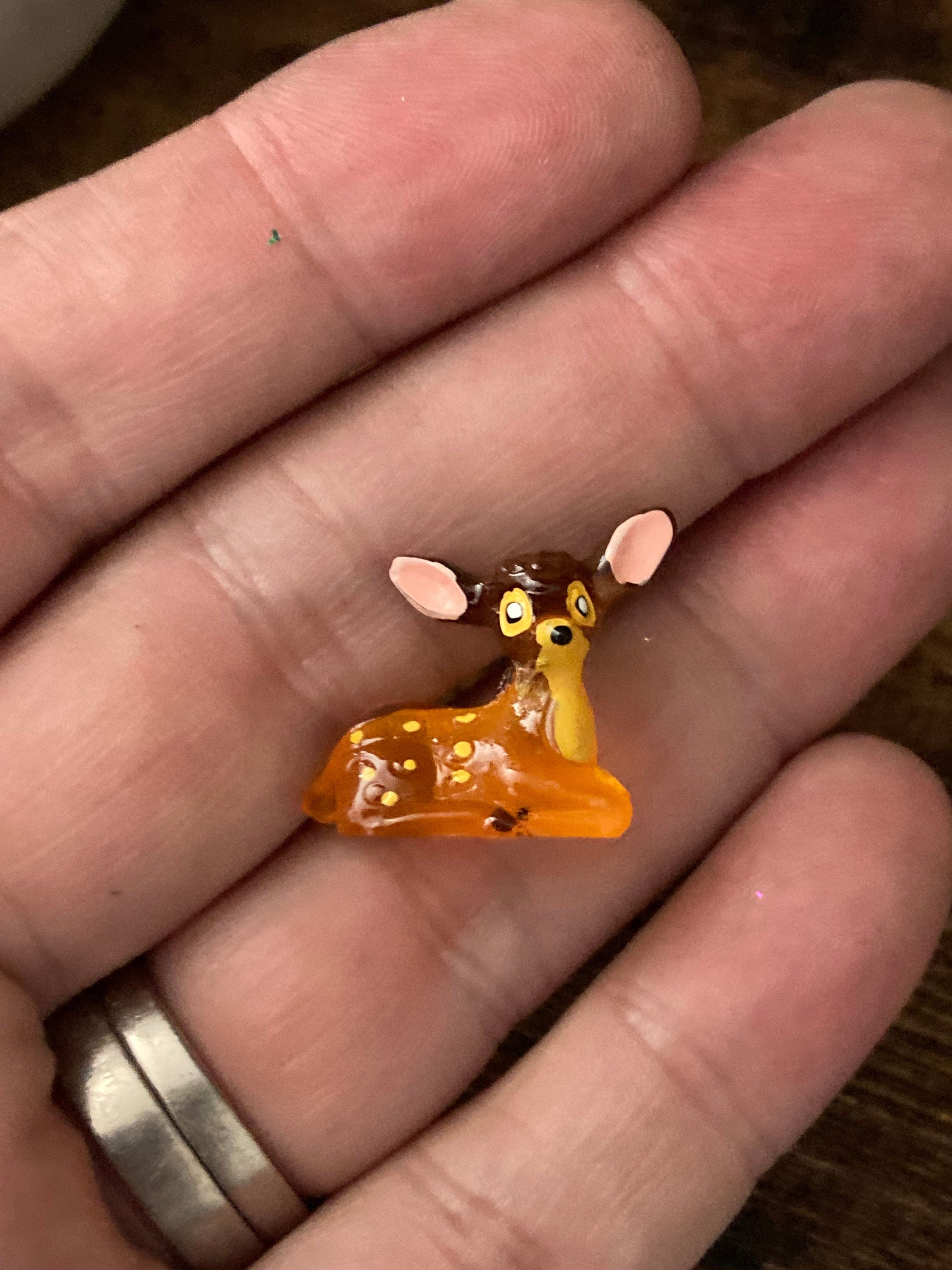 Miniature deer Cake Topper: Bambi Decorations - Set of 3