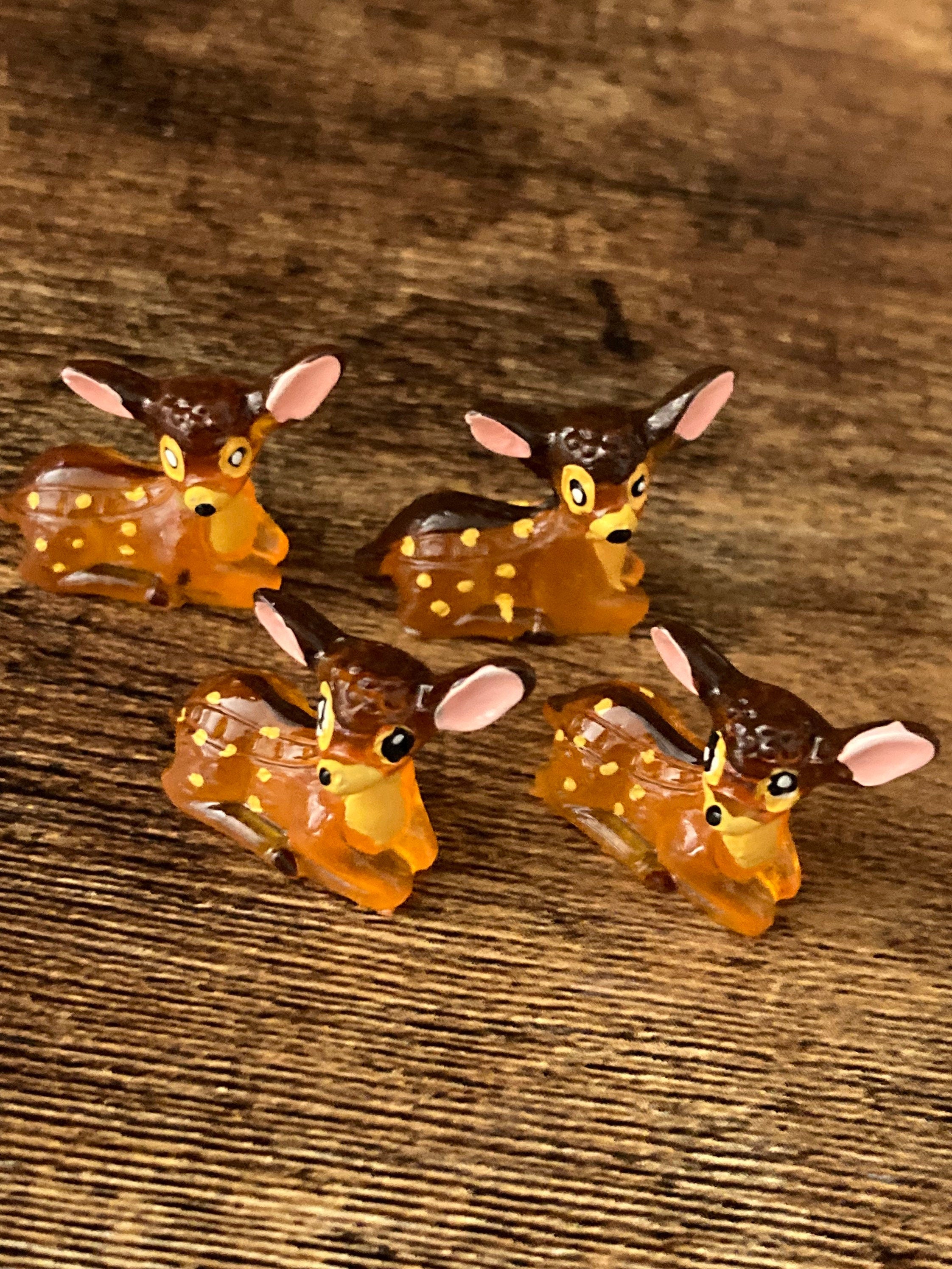 Miniature deer Cake Topper: Bambi Decorations - Set of 3