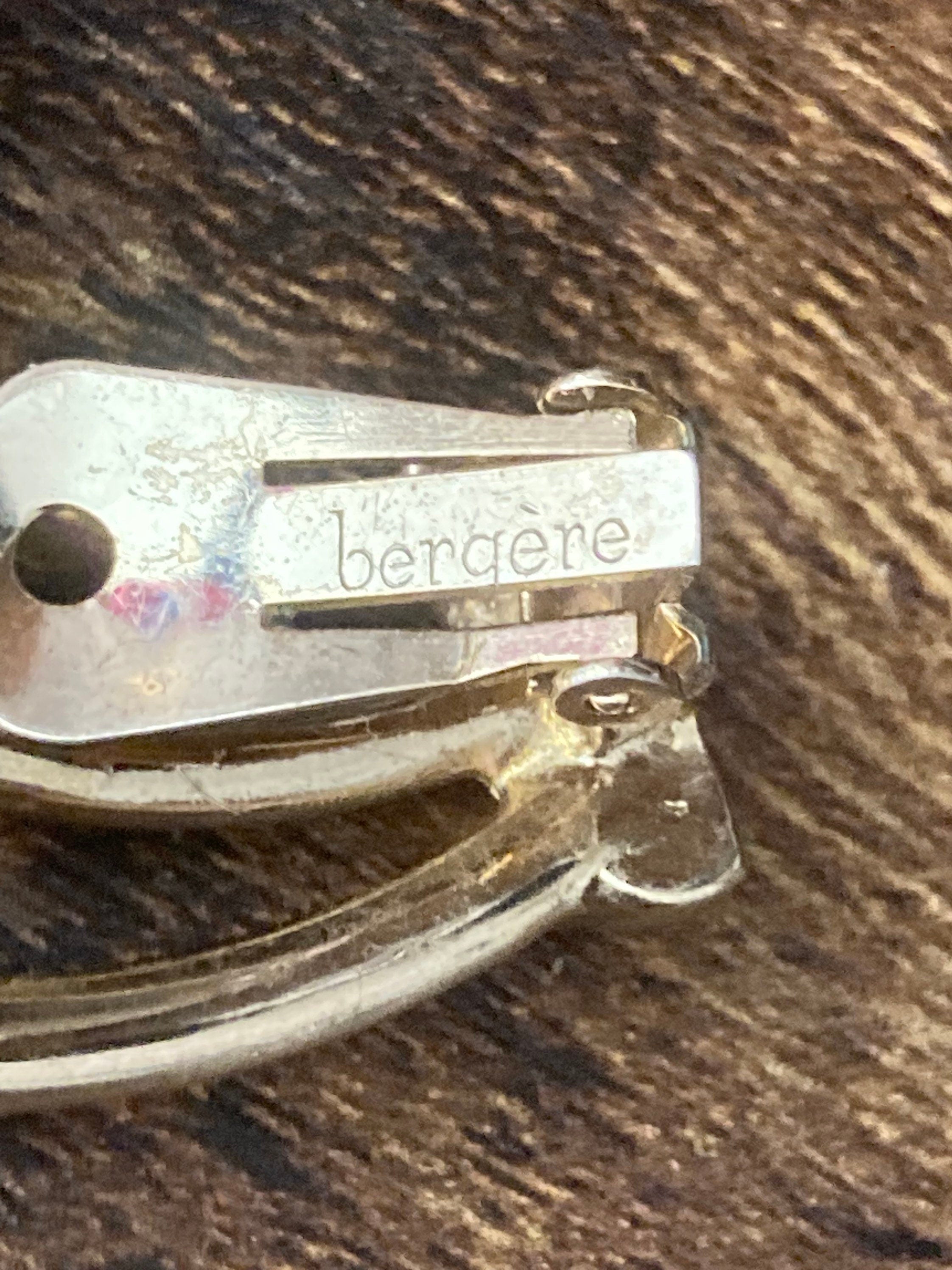 Signed BERGERE French pair of Mystery earrings dress shoe clips