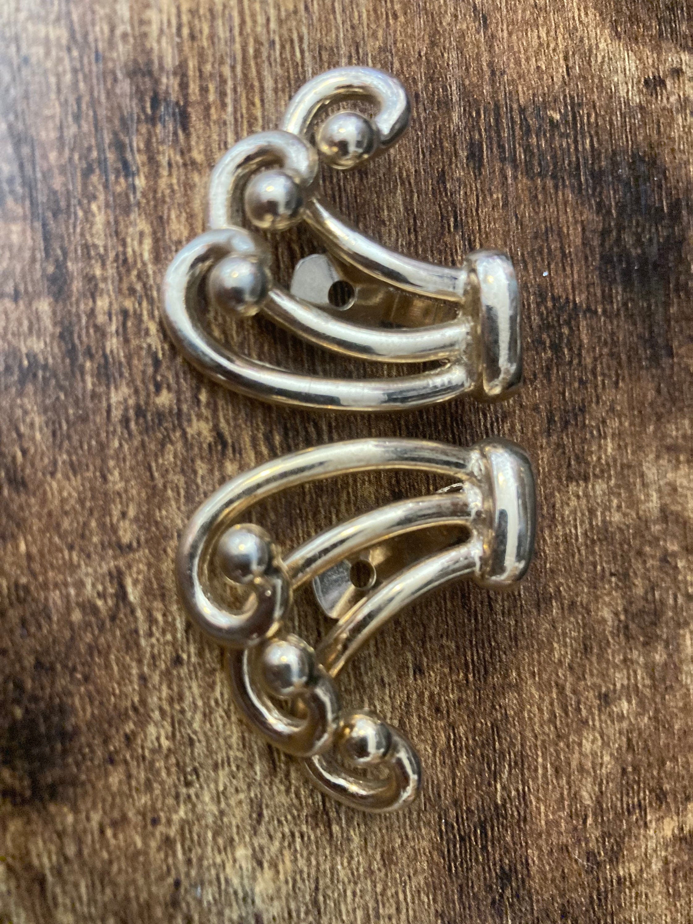 Signed BERGERE French pair of Mystery earrings dress shoe clips