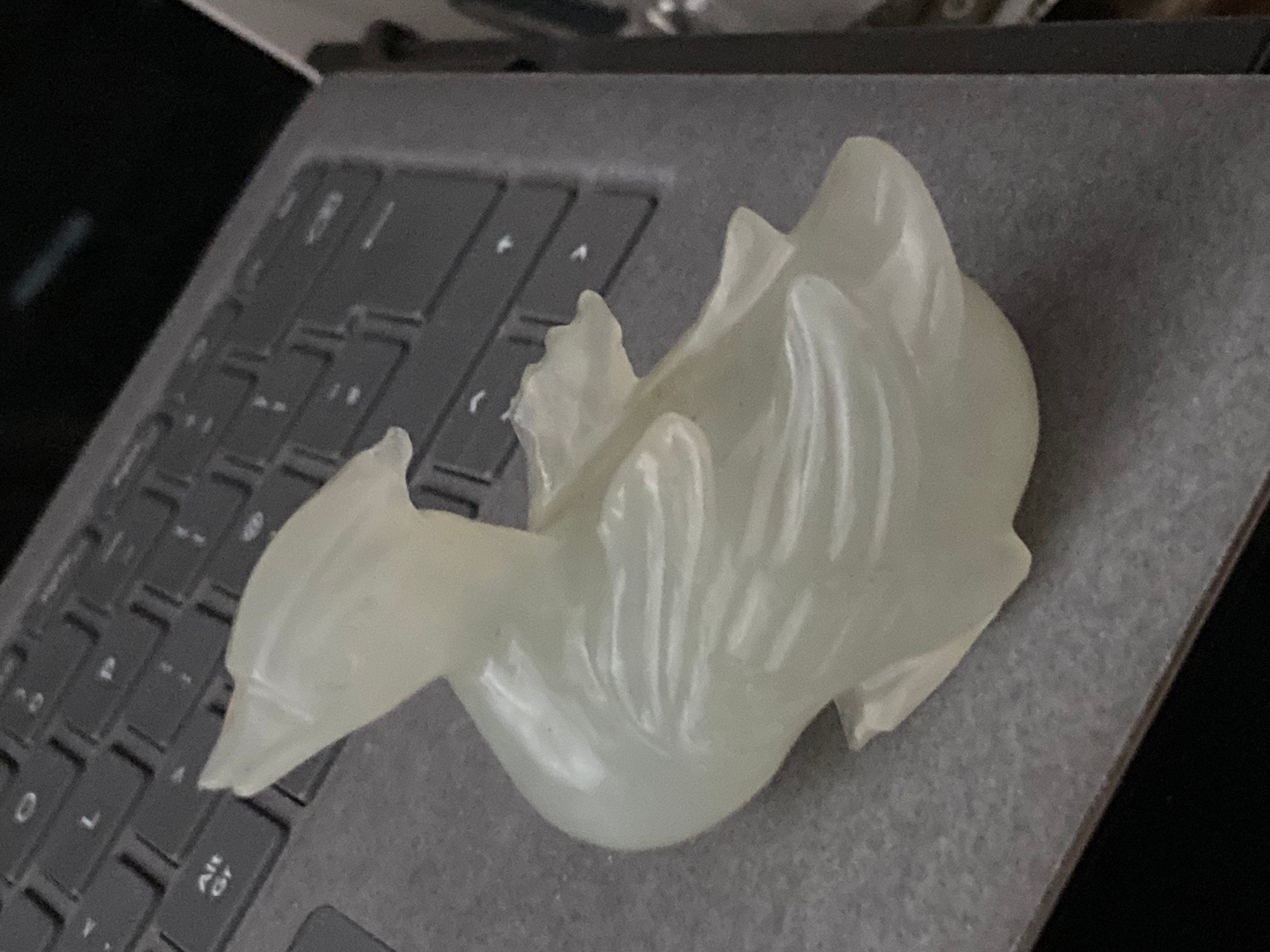 Antique Light green carved jade gemstone figure of a duck