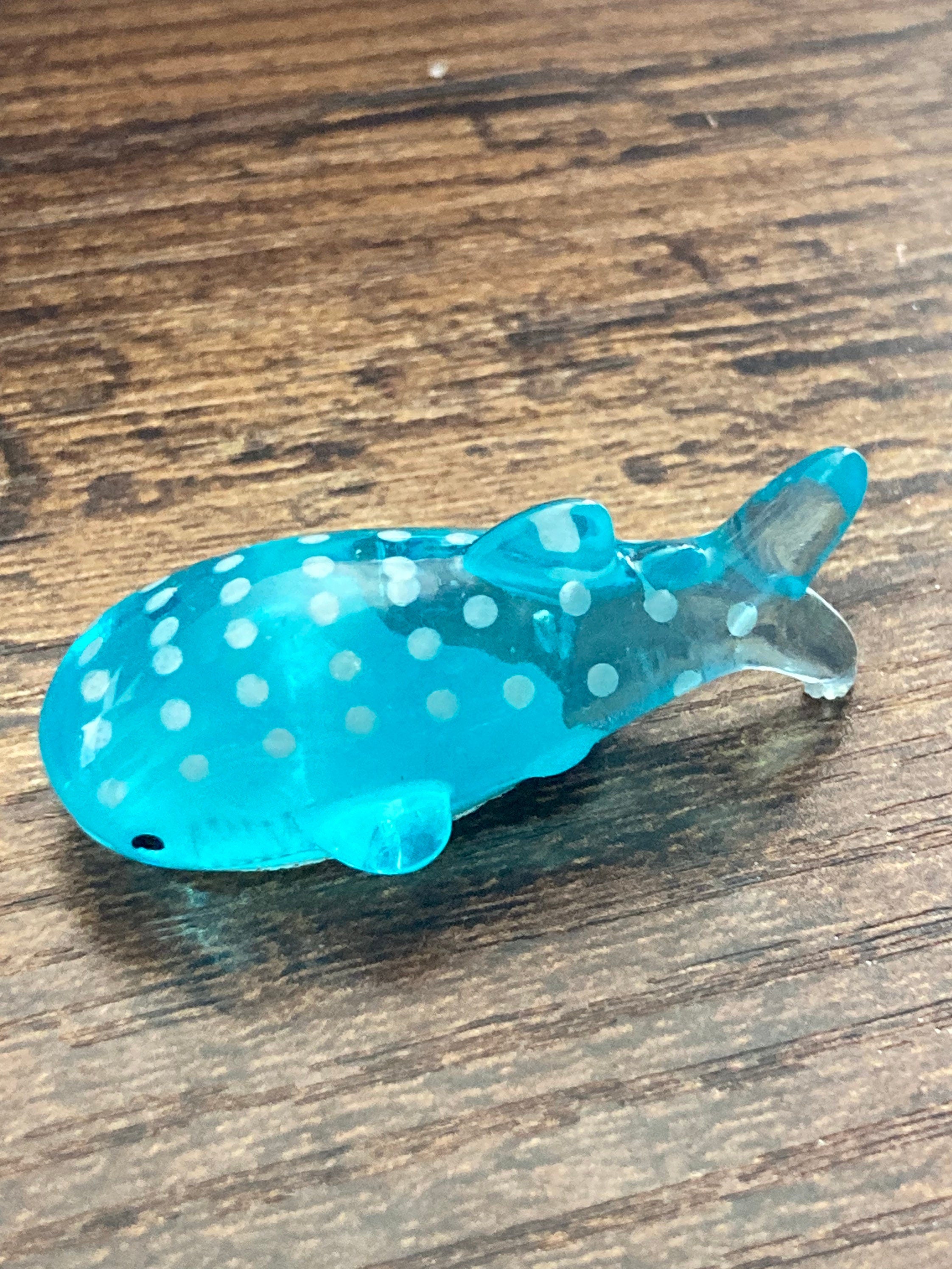 miniature blue shark whale cake topper, seaside craft