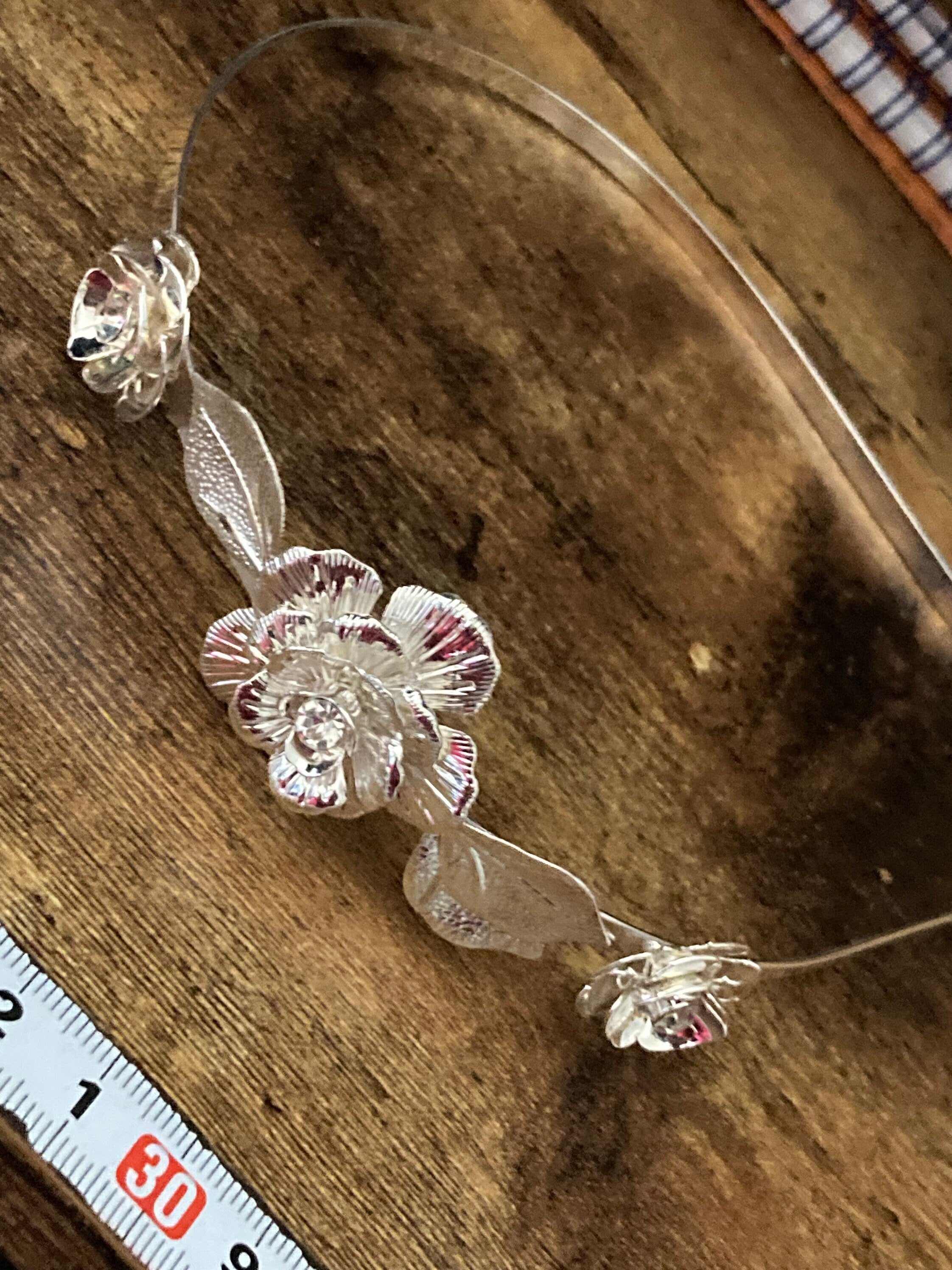 silver tone clear crystal rhinestone ladies girls tiara