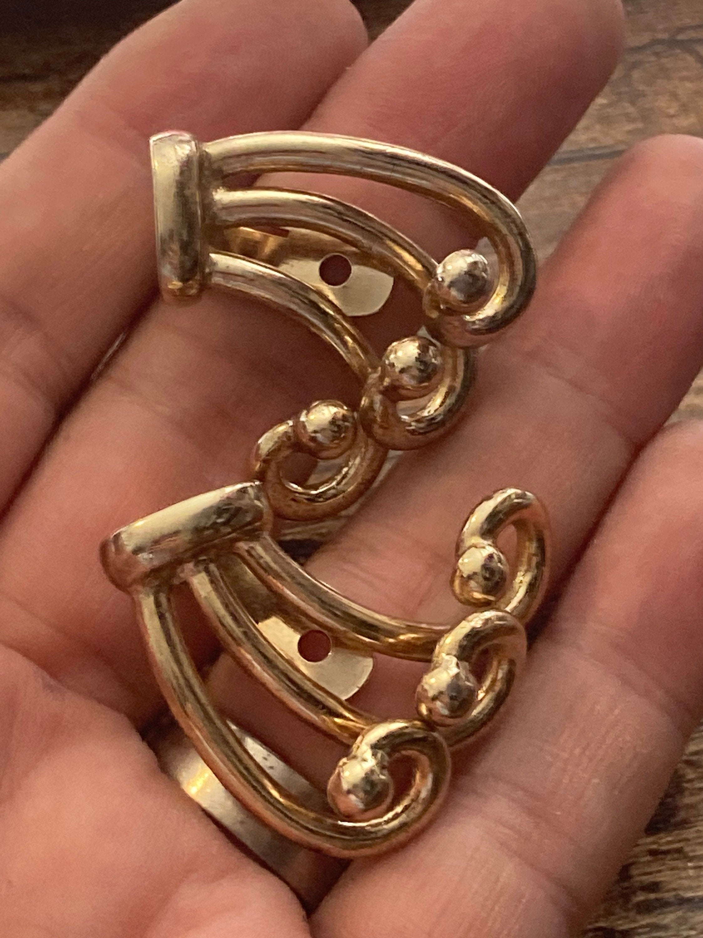 Signed BERGERE French pair of Mystery earrings dress shoe clips