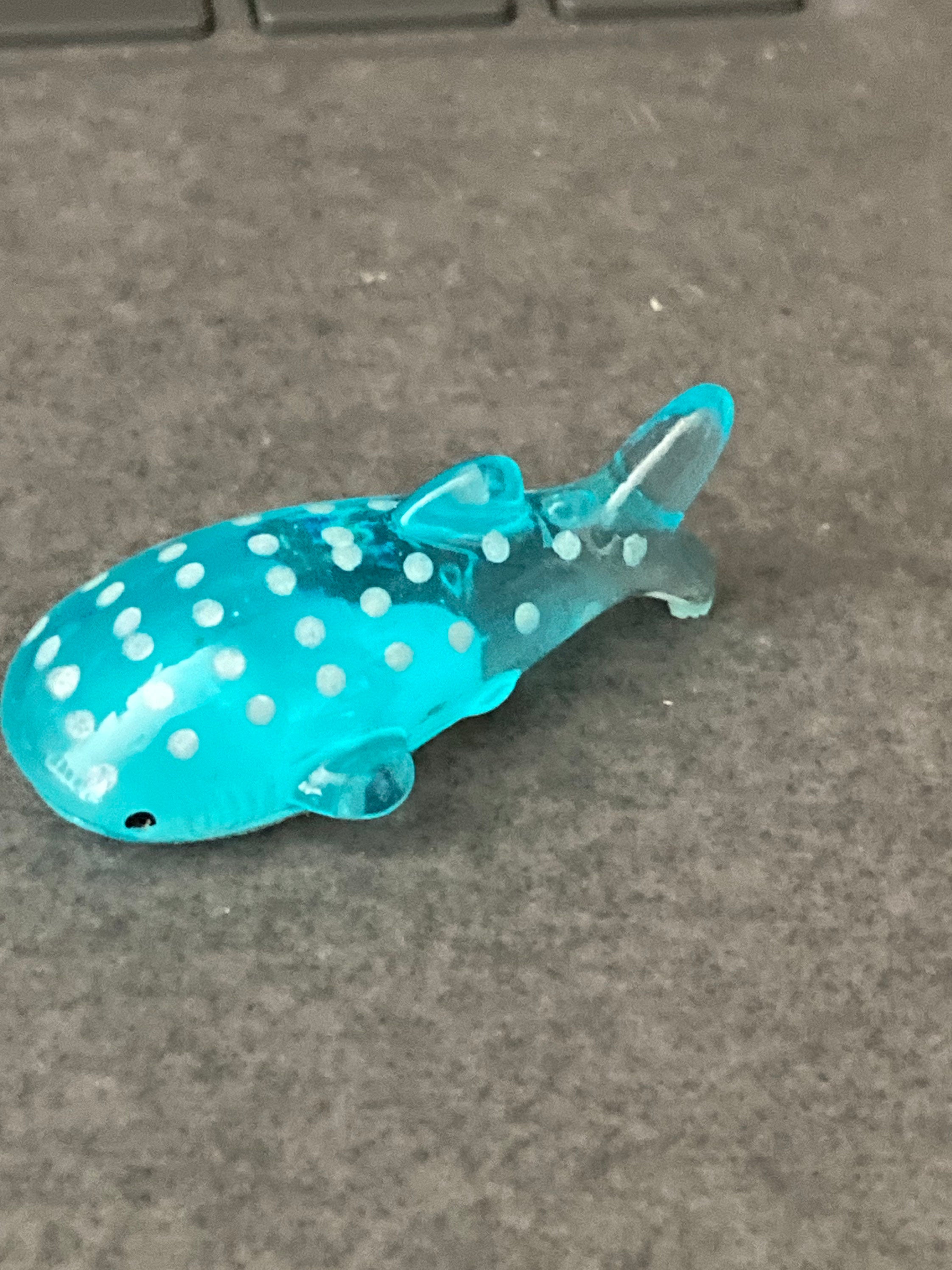 miniature blue shark whale cake topper, seaside craft