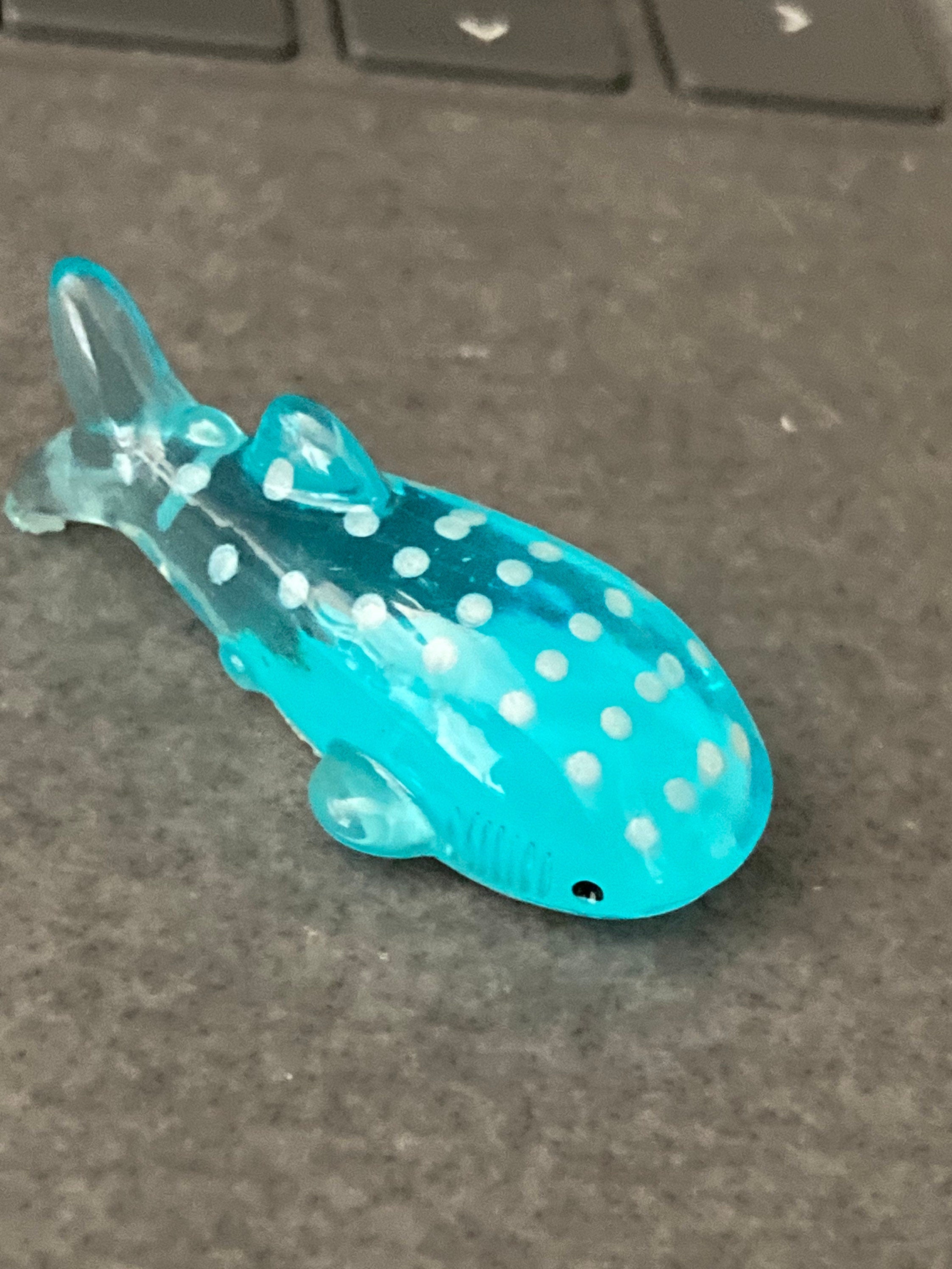 miniature blue shark whale cake topper, seaside craft