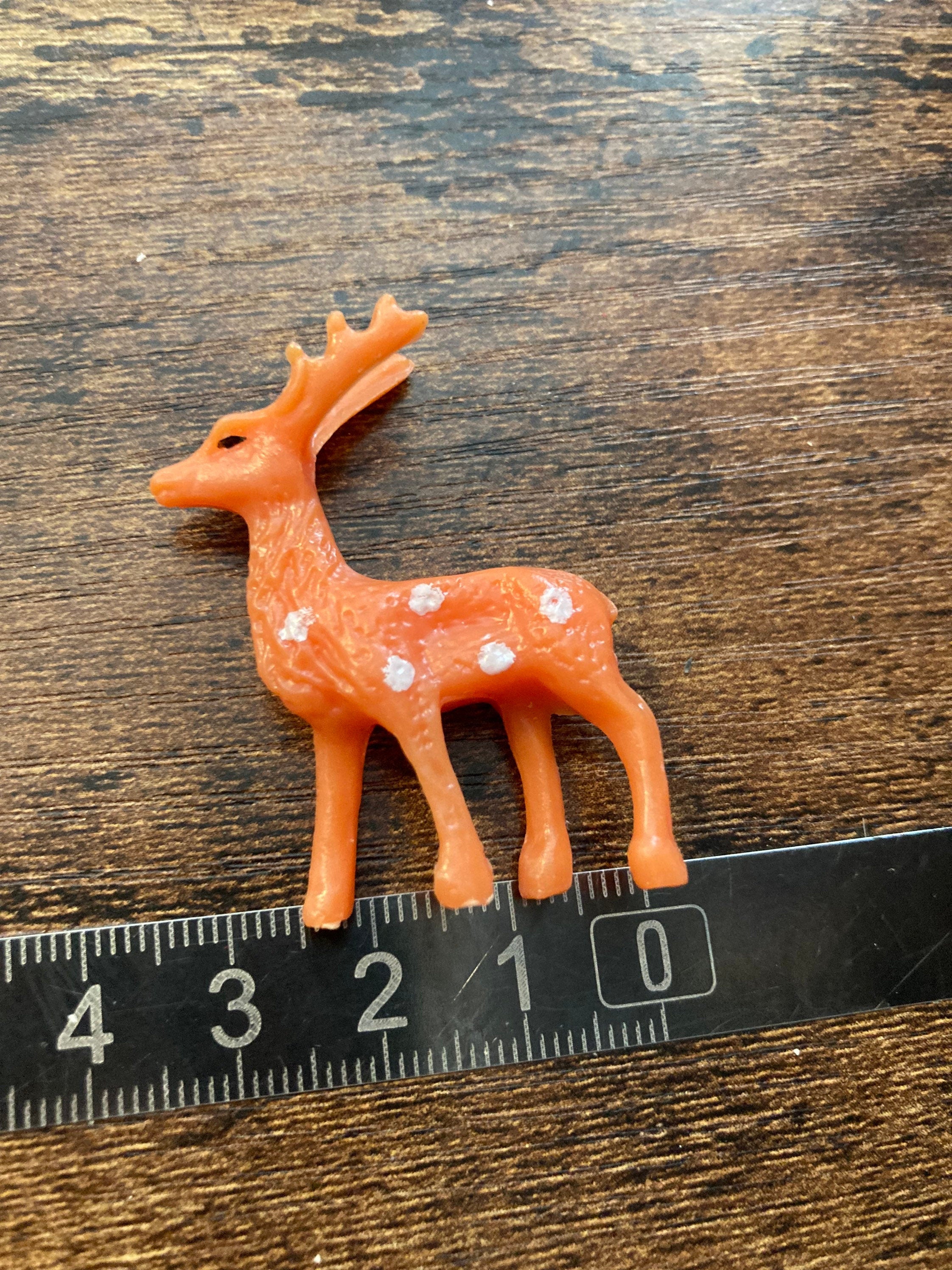 A brown White reindeer deer cake topper decoration