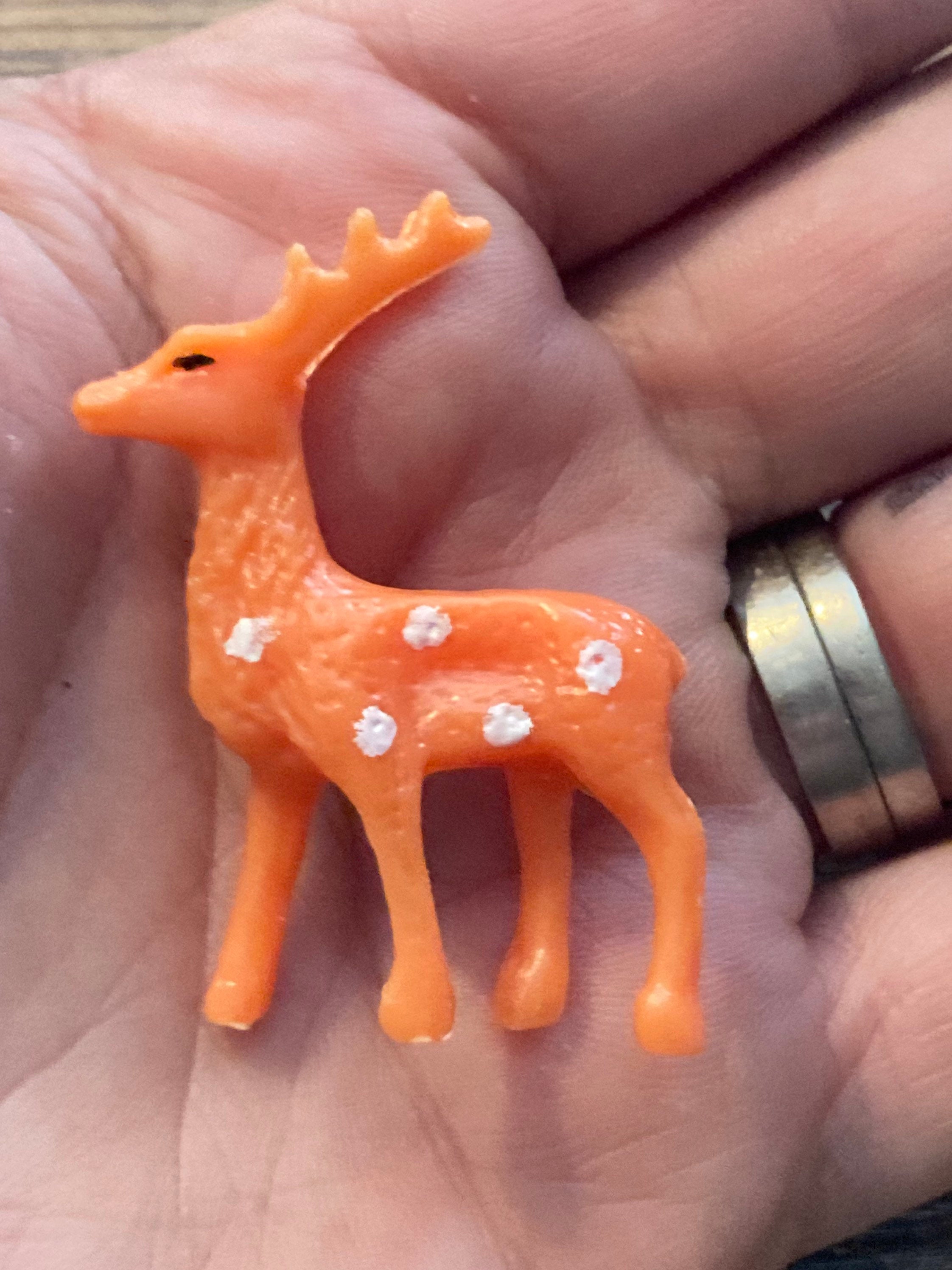 A brown White reindeer deer cake topper decoration