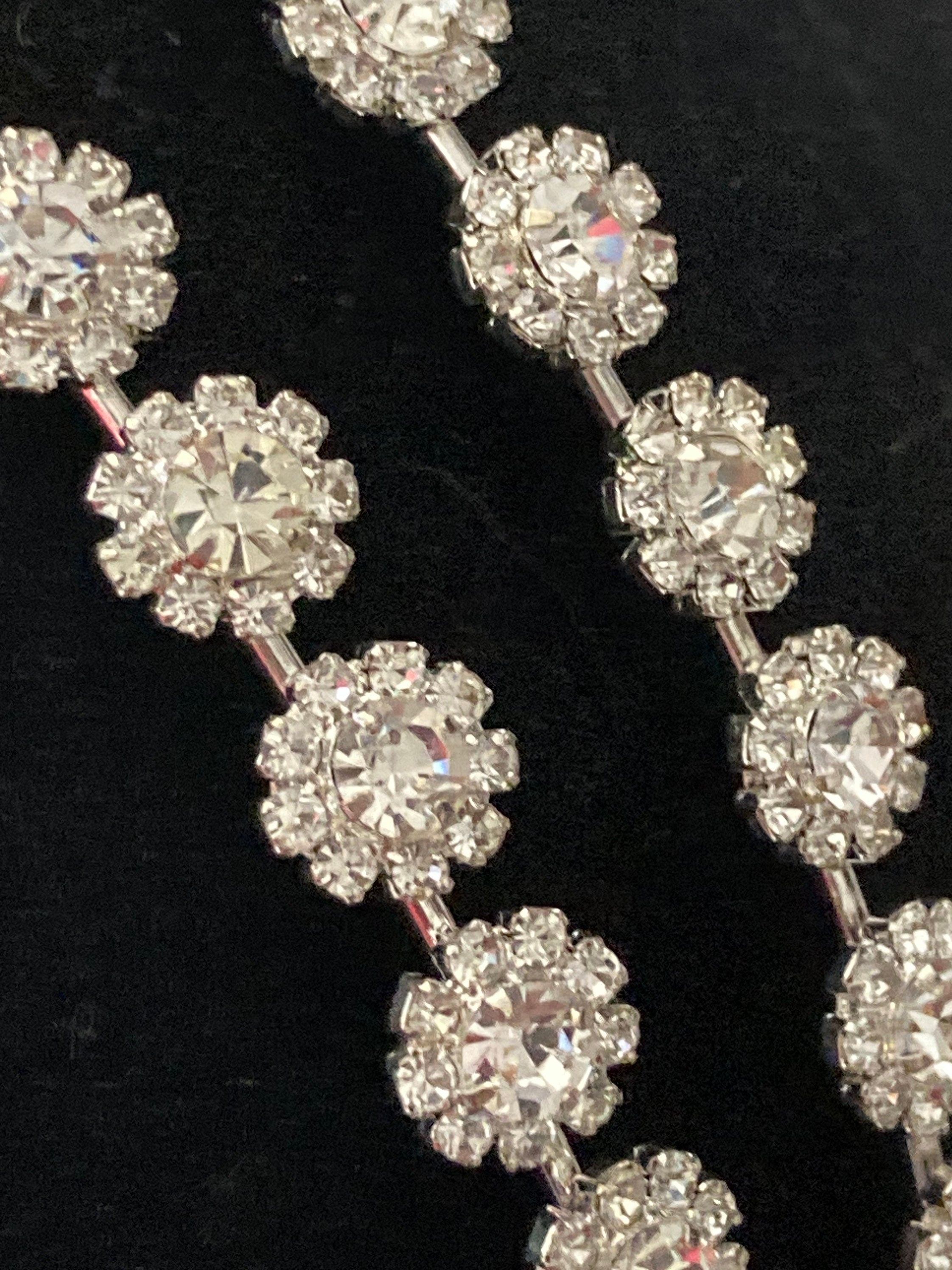 silver tone clear crystal rhinestone ladies girls tiara