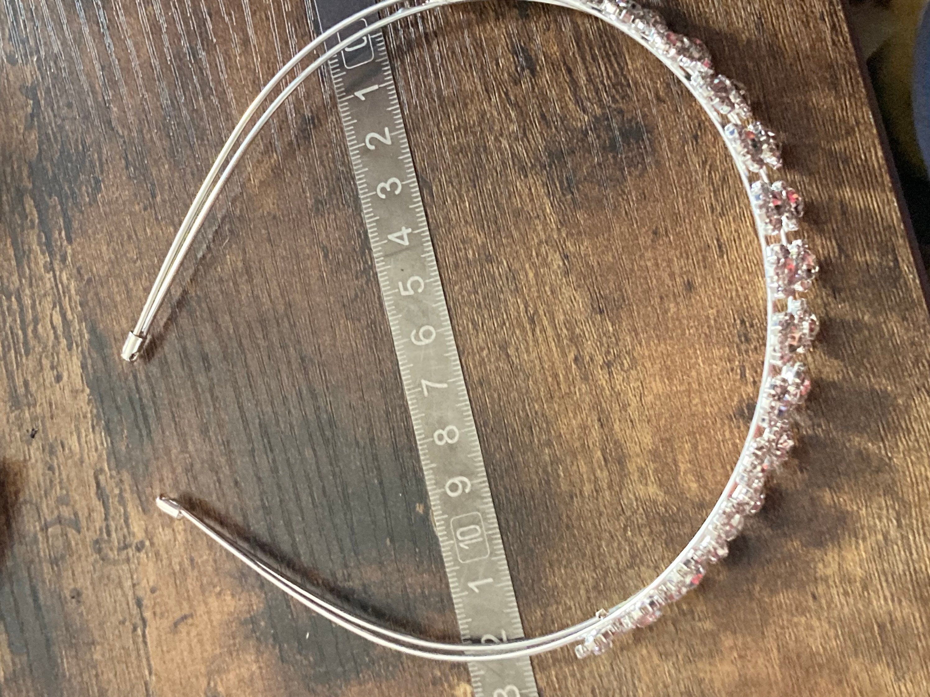 silver tone clear crystal rhinestone ladies girls tiara