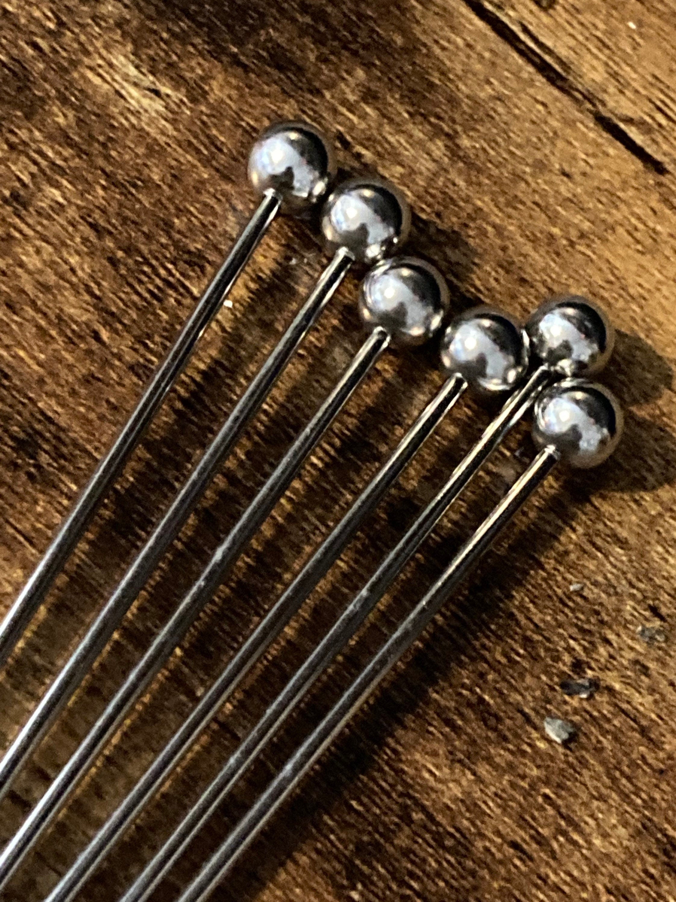 Stainless Steel Cocktail Picks: Vintage Bar Cherry & Olive Skewers (Set of 6)