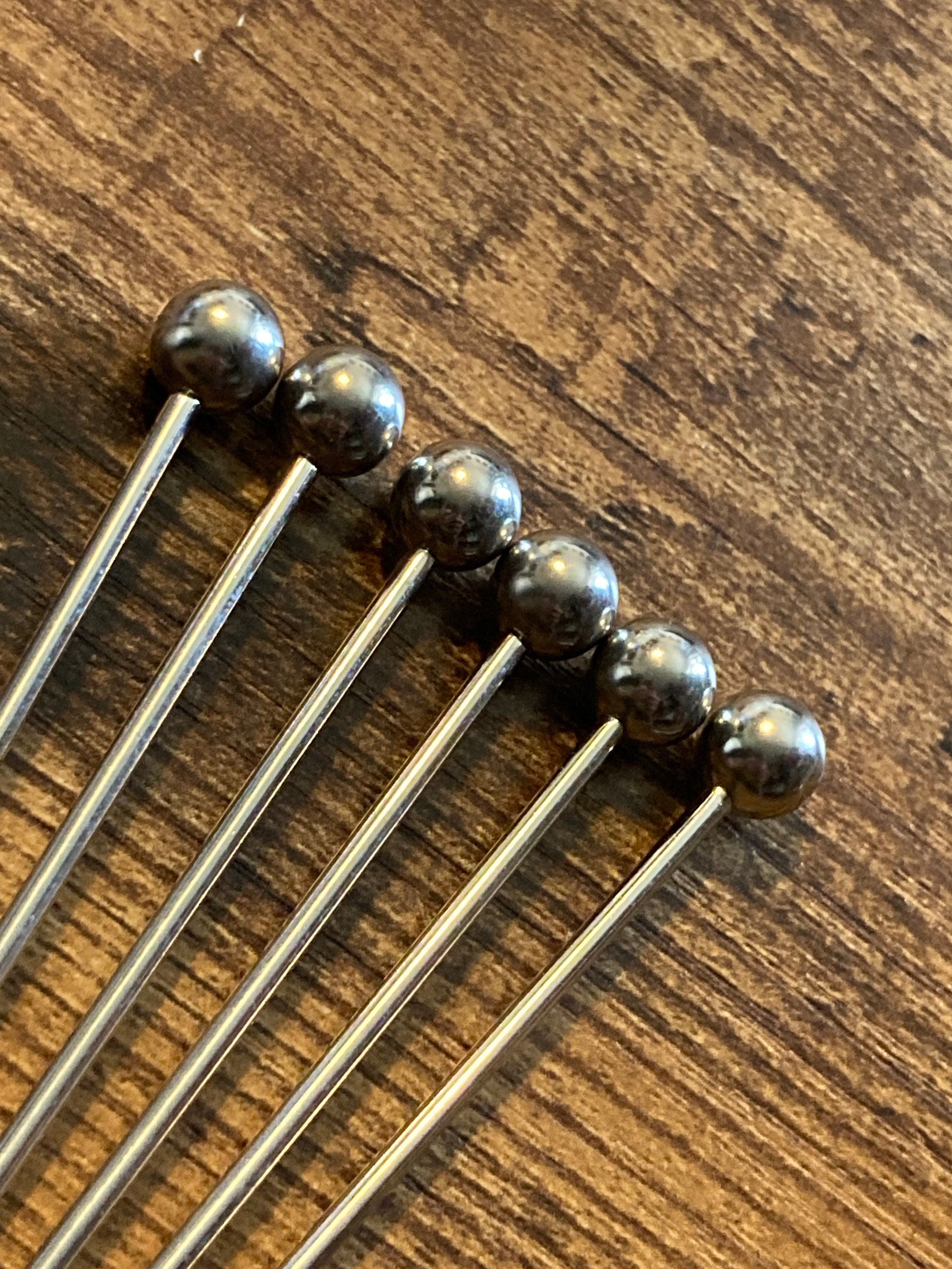 Stainless Steel Cocktail Picks: Vintage Bar Cherry & Olive Skewers (Set of 6)