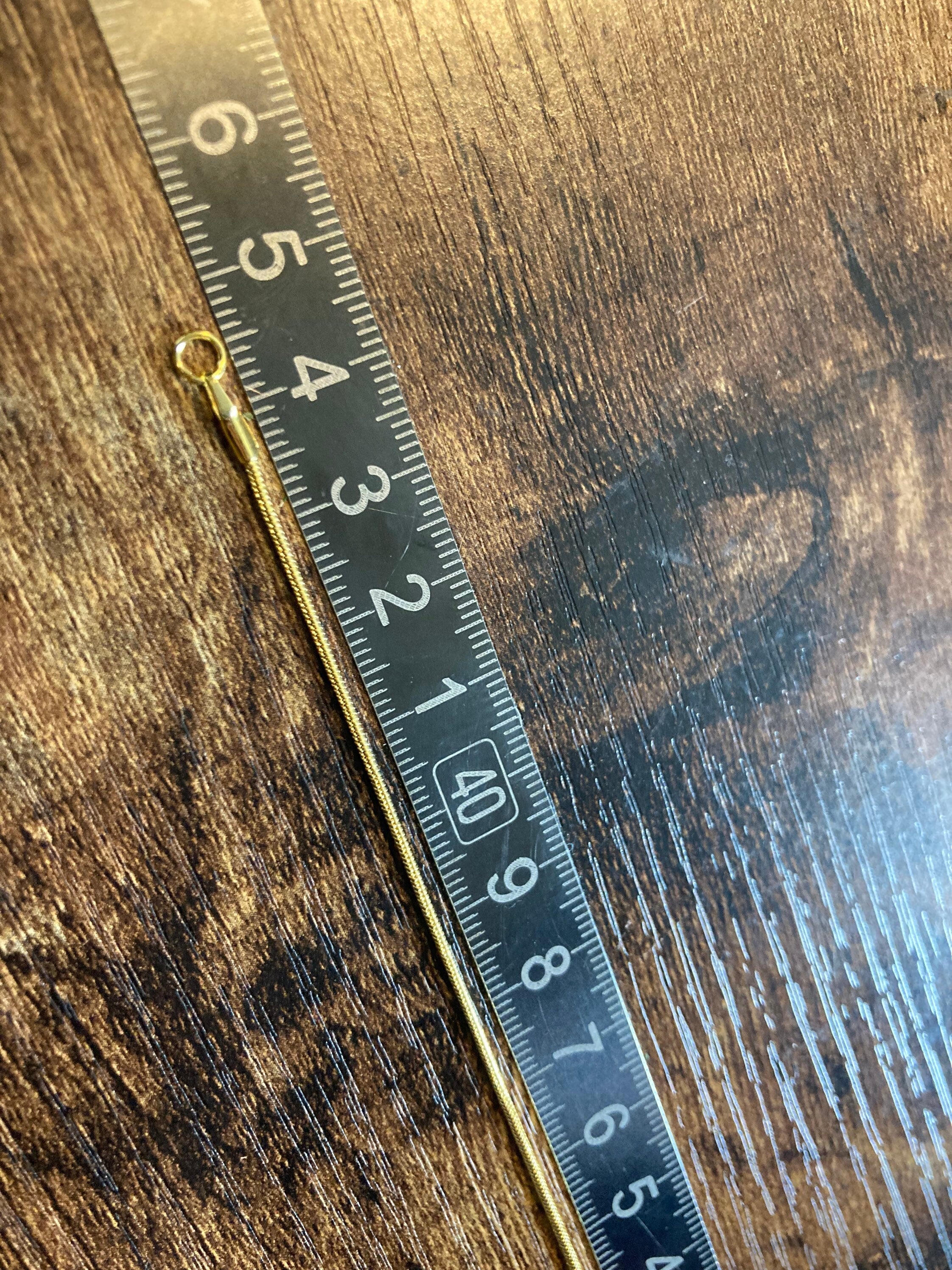 Gold Tone Snake Chain Necklace: 1.2mm, 18 inch