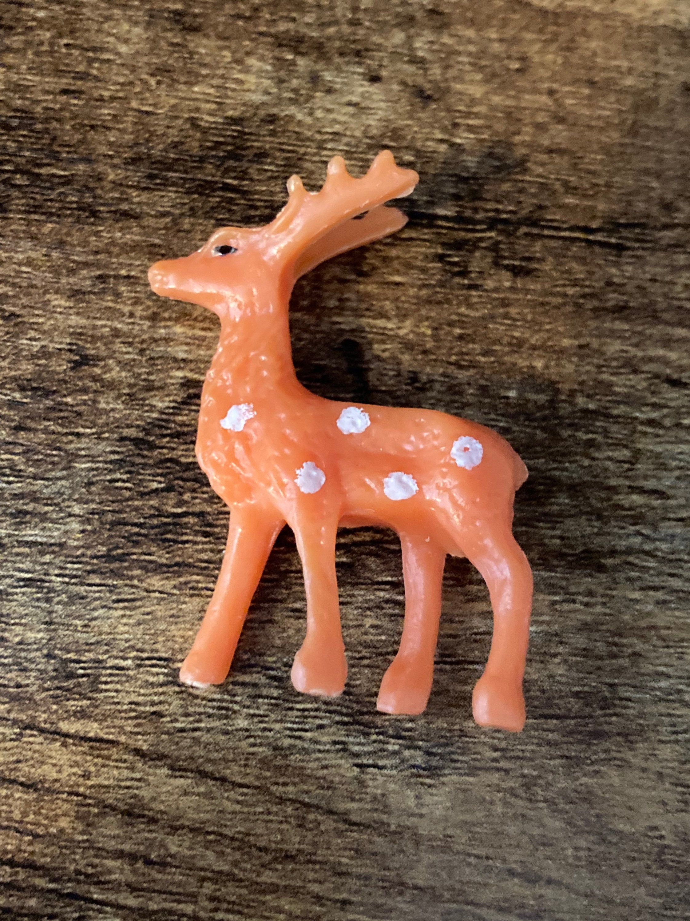 A brown White reindeer deer cake topper decoration