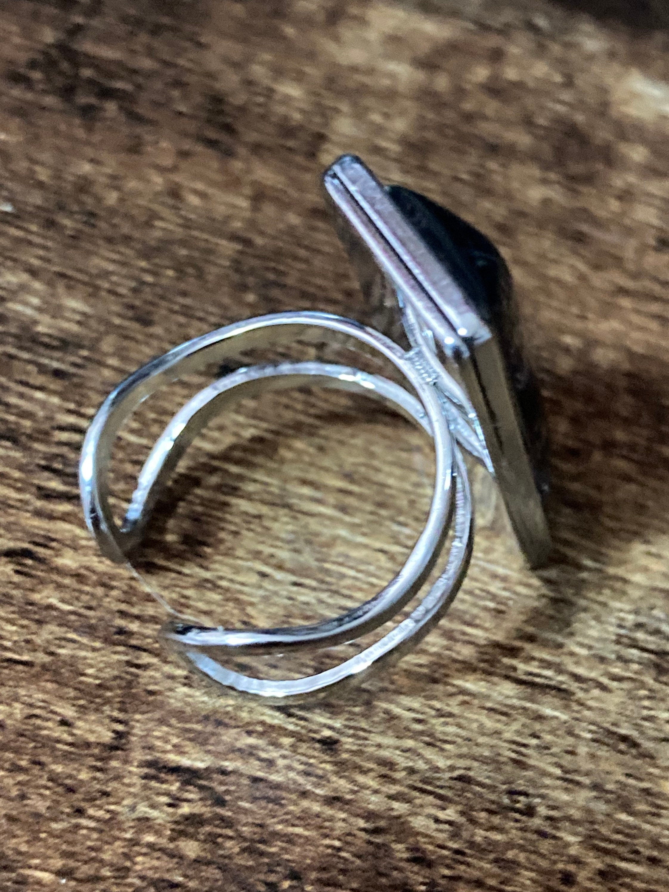 Japanese pink cherry blossom ring adjustable size N O P Q R S