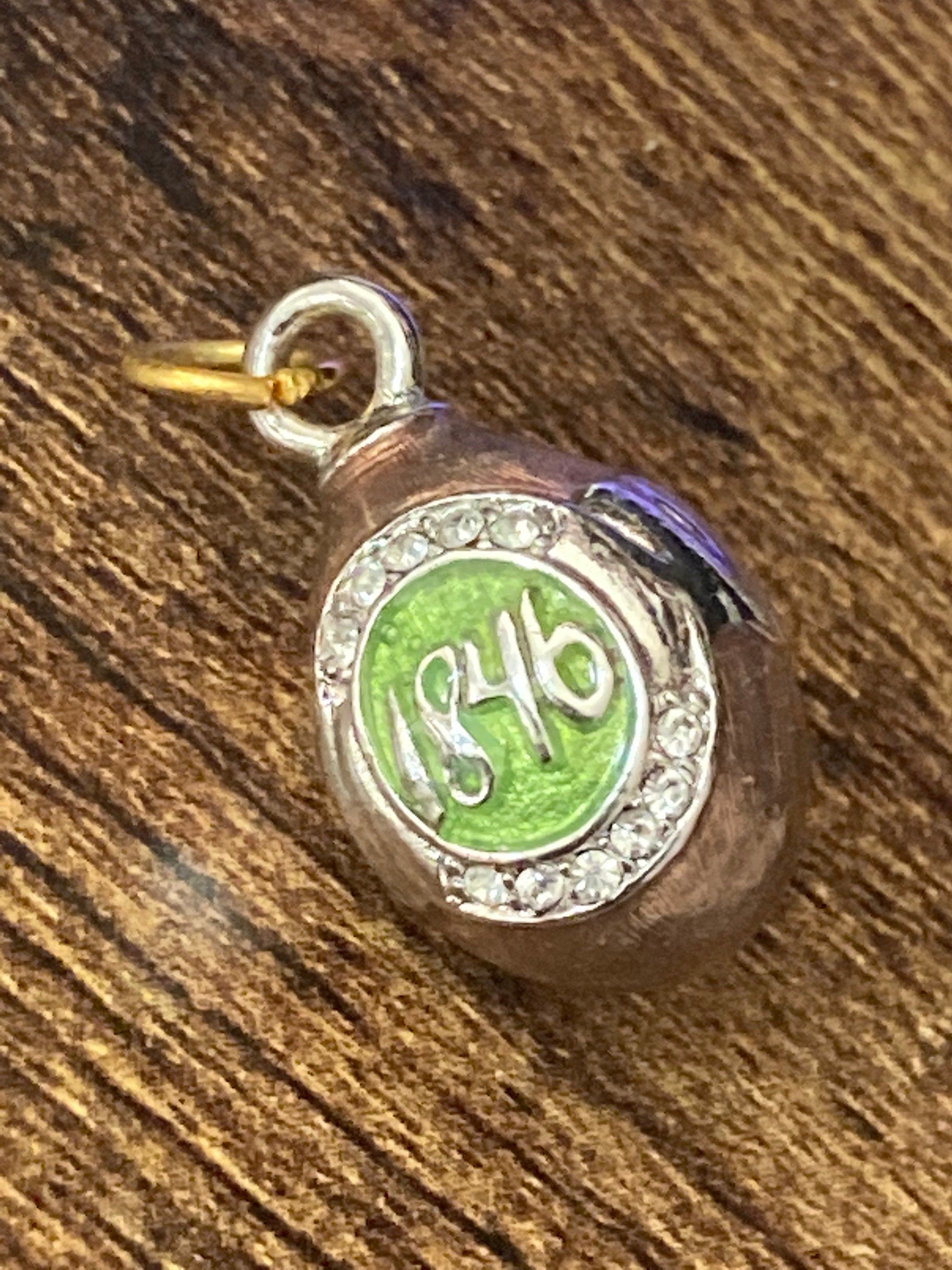 Joan Rivers Gold Plated Faberge Egg inspired enamelled charm pendant