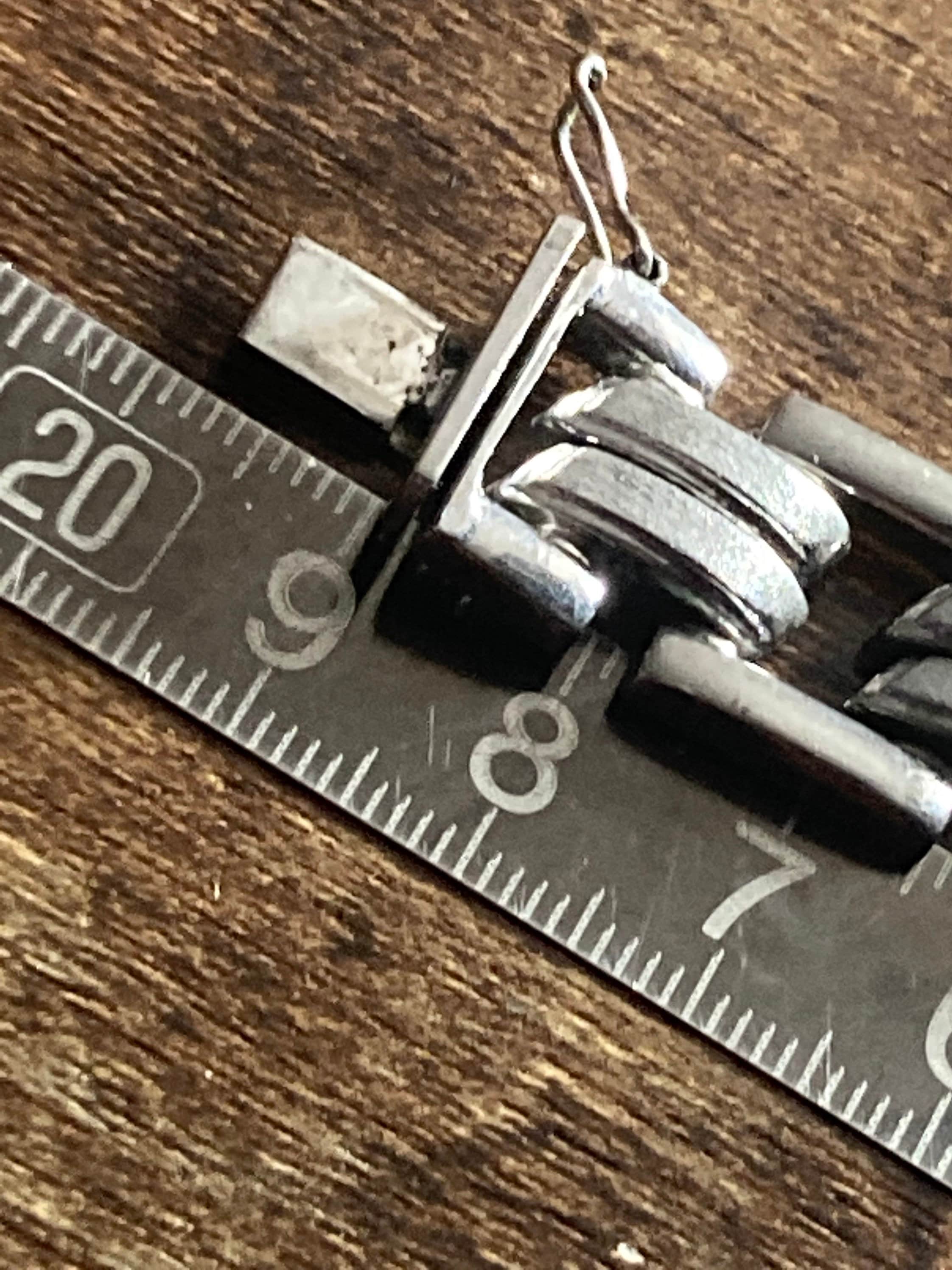 German 835 Silver Modernist Flat Link Bracelet - 19cm