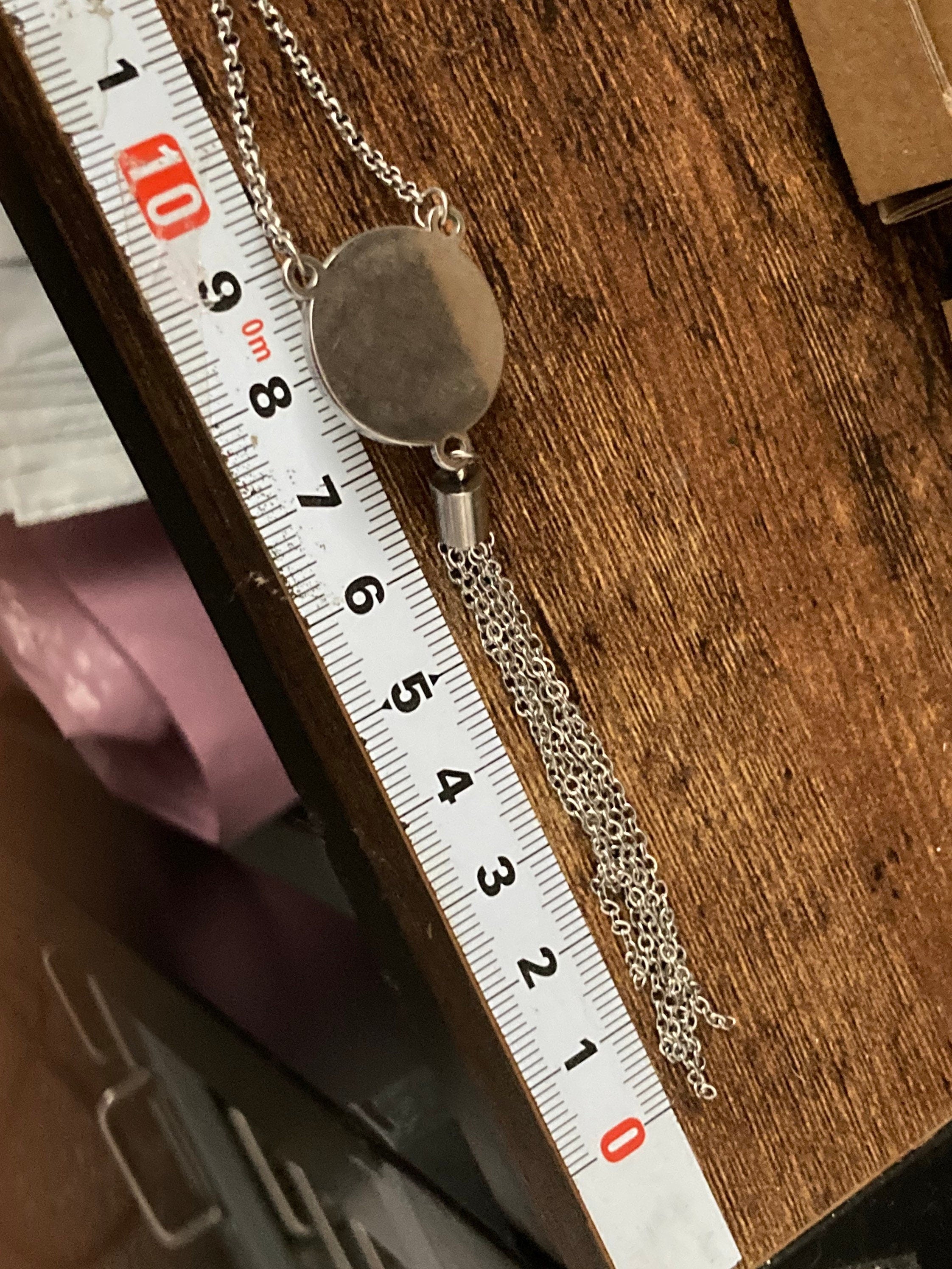 Art Deco lady silver tassel lariat necklace