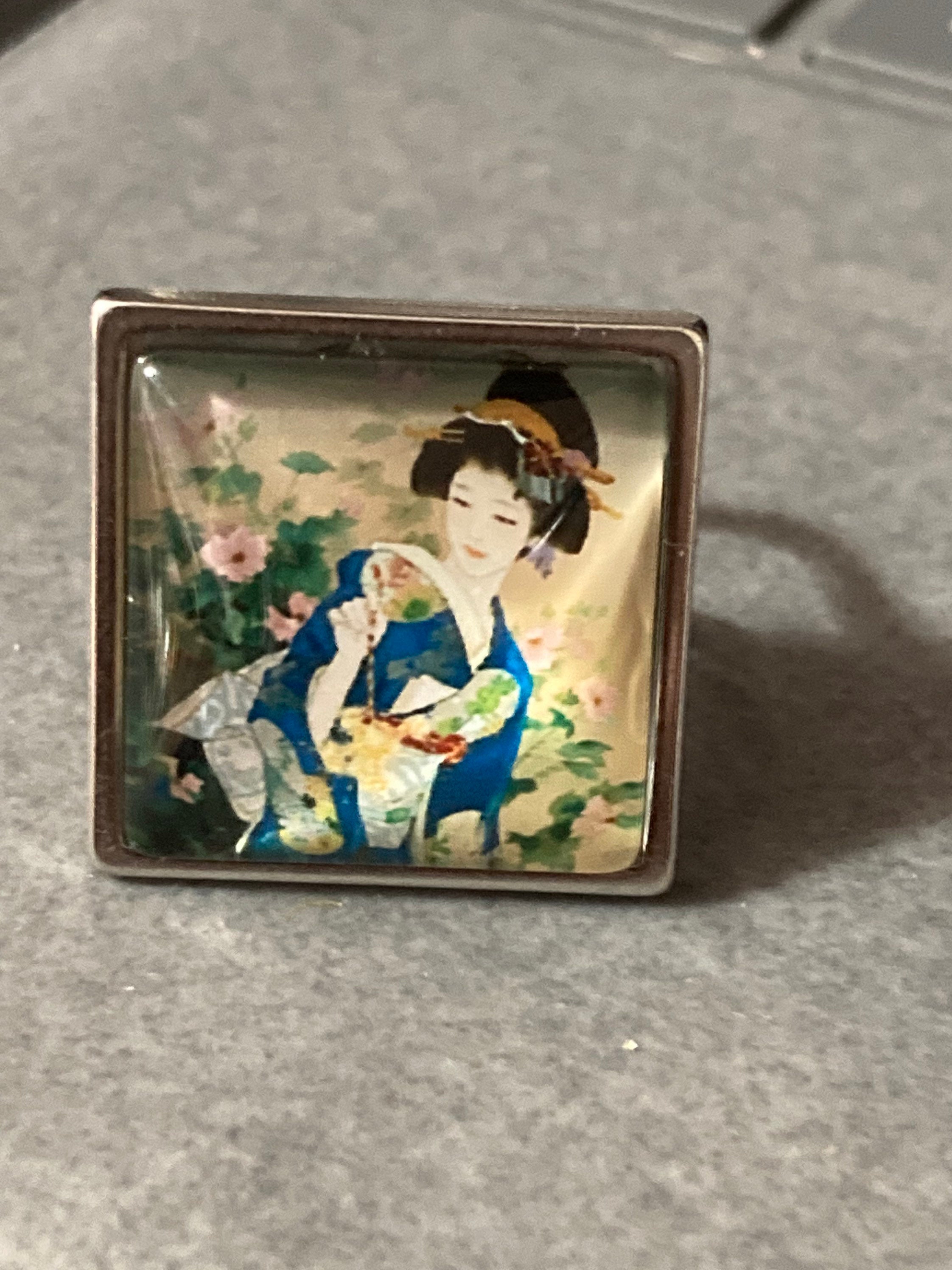 Japanese geisha girl ring adjustable size N O P Q R S