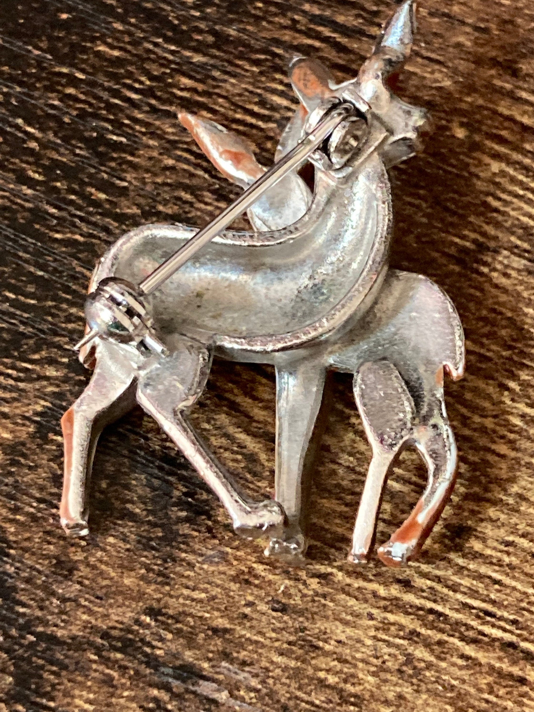 Signed BJL Enamel zodiac Sagittarius Brooch the archer