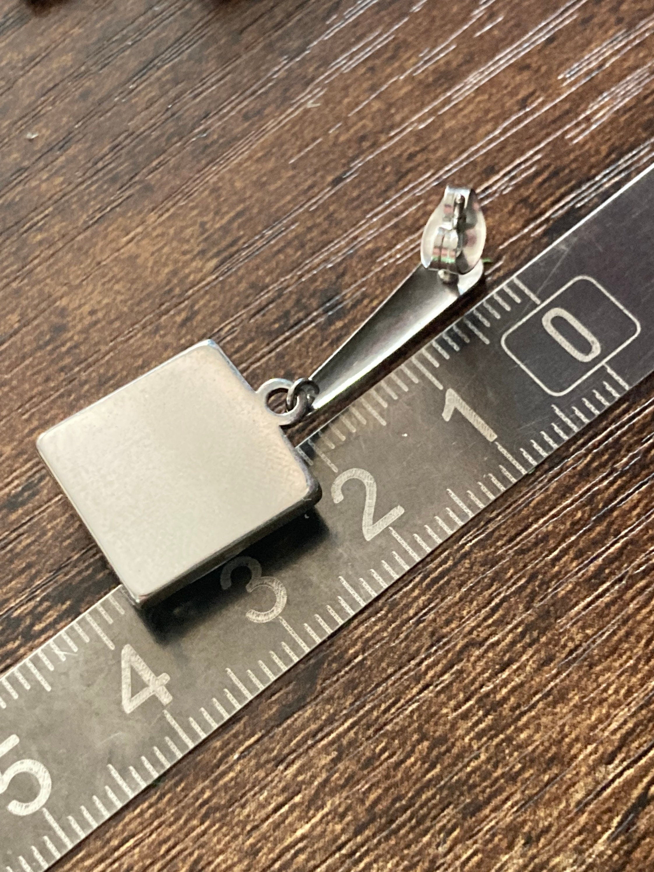 flamingo drop earrings Handmade stainless steel glass