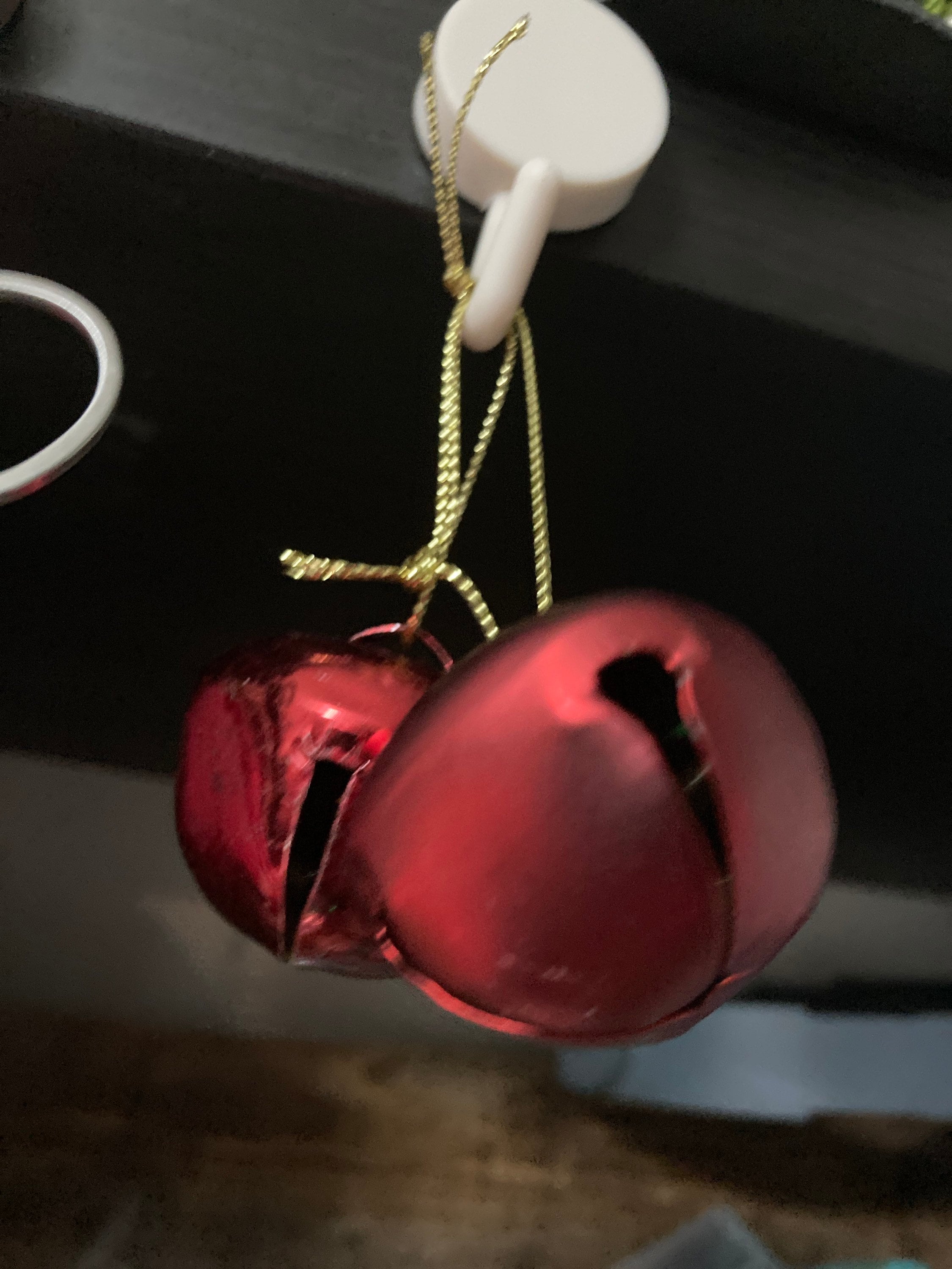 8 x large 3cm dark red Christmas metal bells jingle bells for Christmas craft