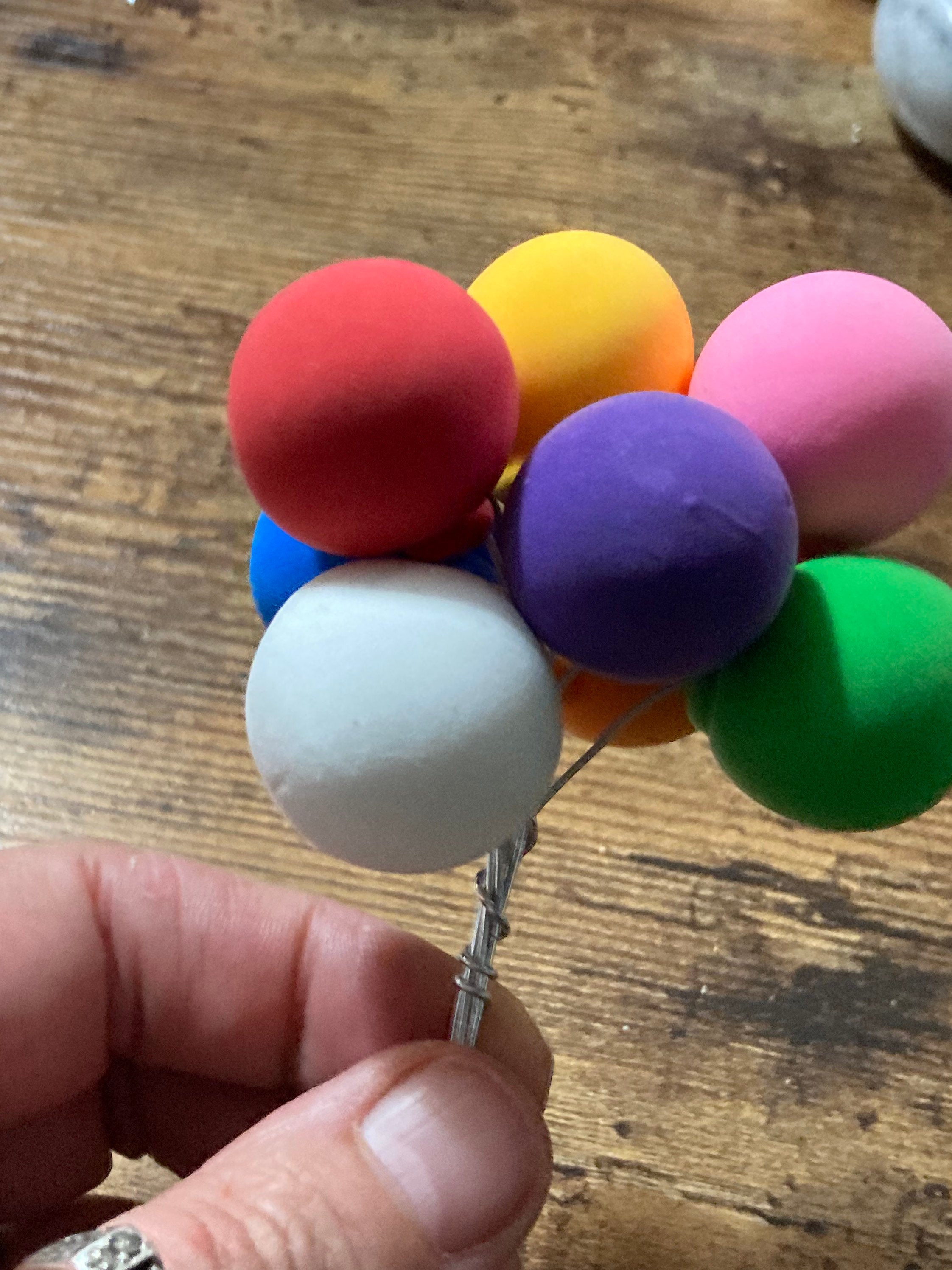 Circus rainbow balloon cake topper boys girls birthday balloons cake decorations