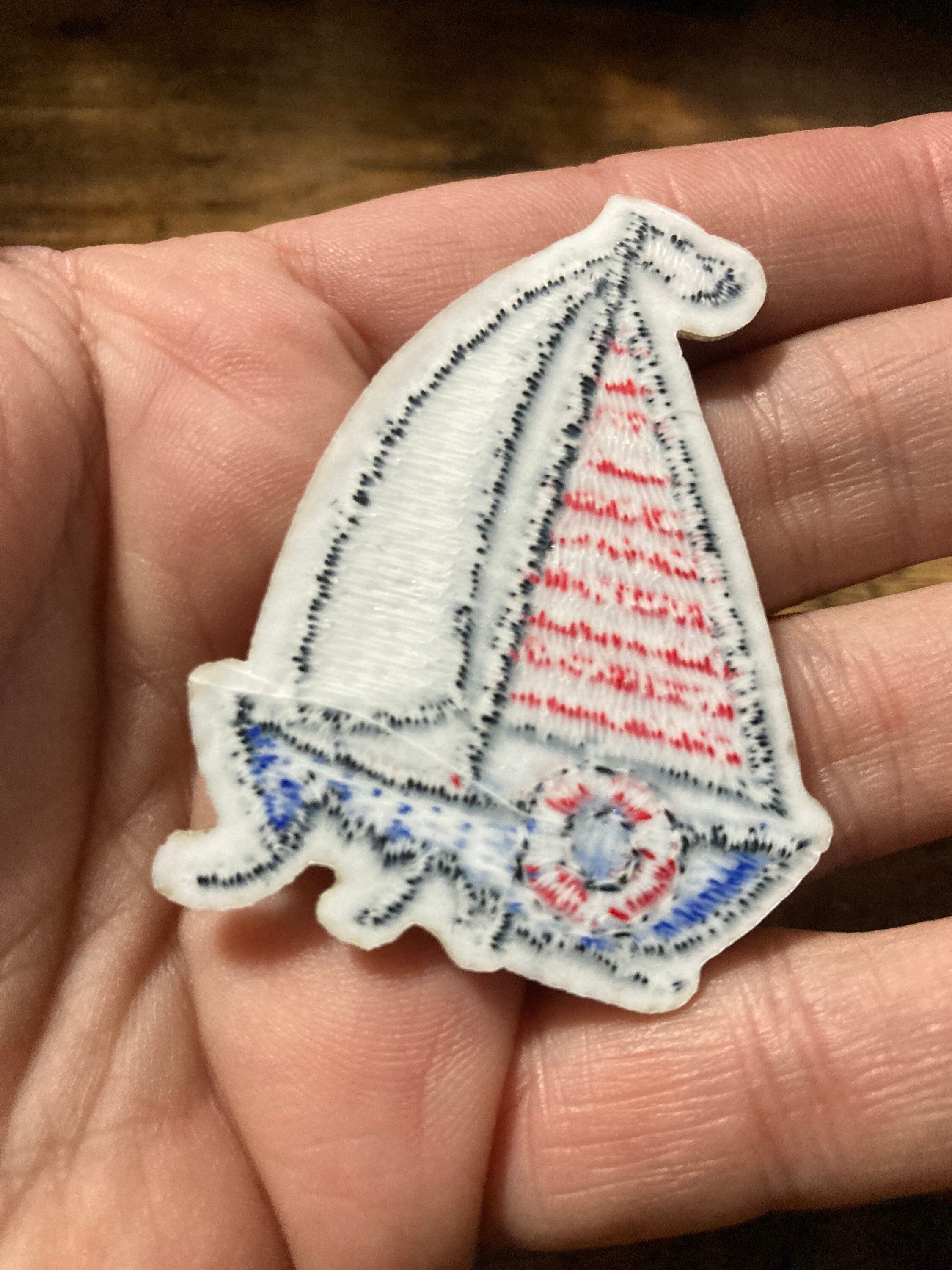 Iron On Nautical sailing boat Patch craft appliqué