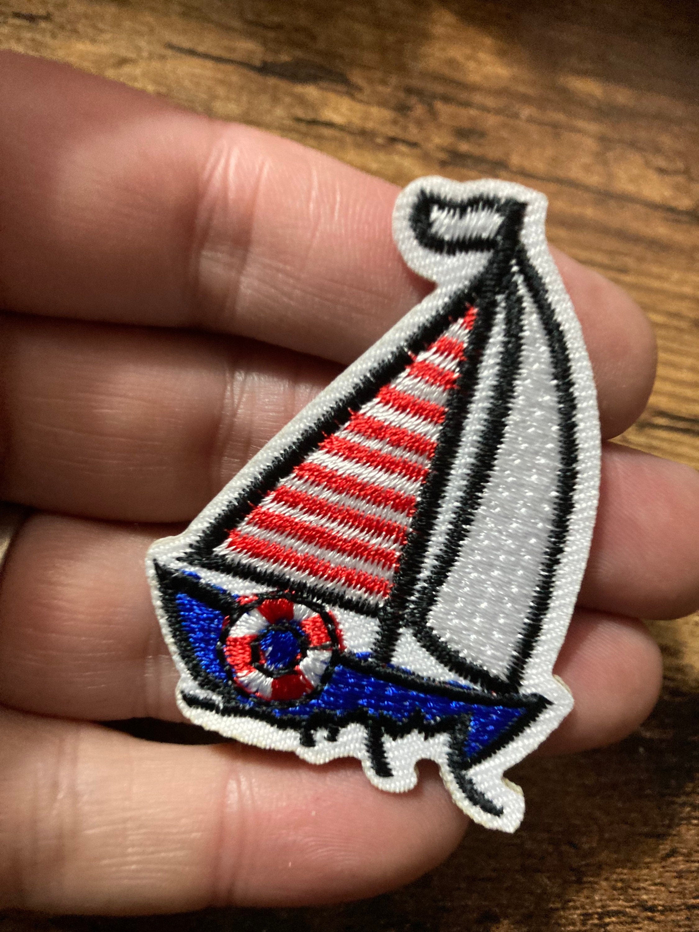 Iron On Nautical sailing boat Patch craft appliqué