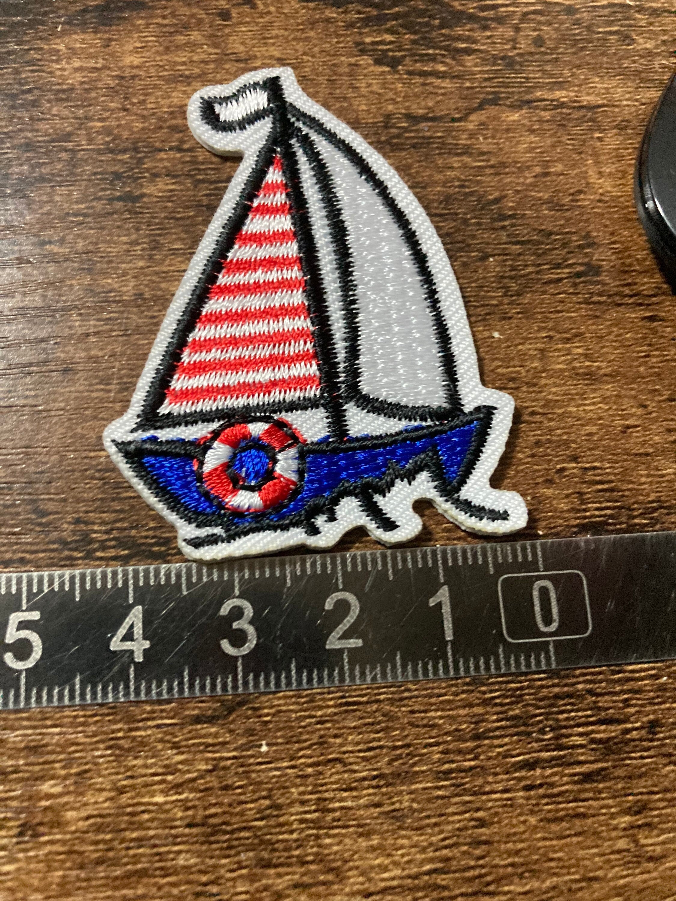 Iron On Nautical sailing boat Patch craft appliqué