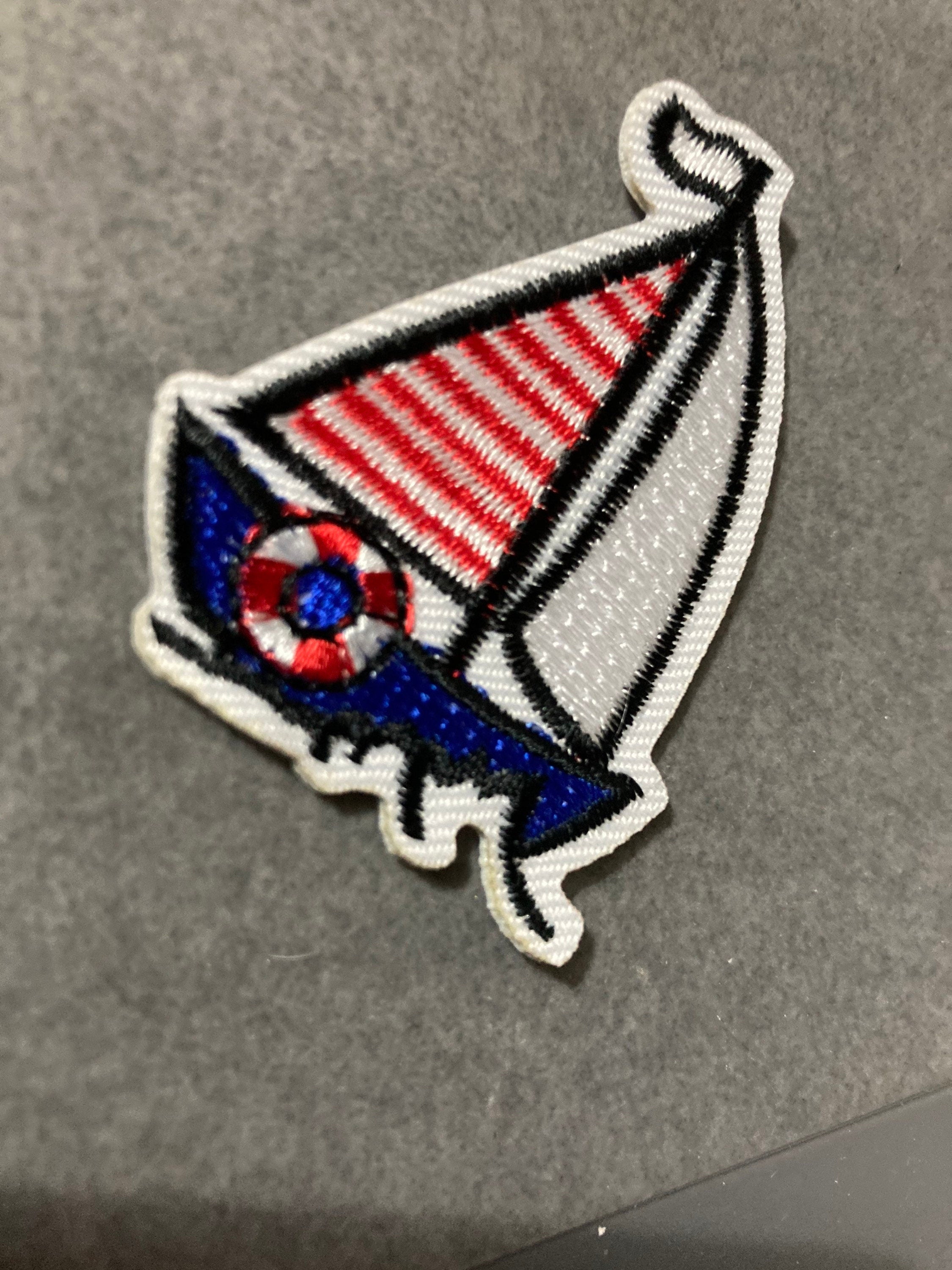 Iron On Nautical sailing boat Patch craft appliqué