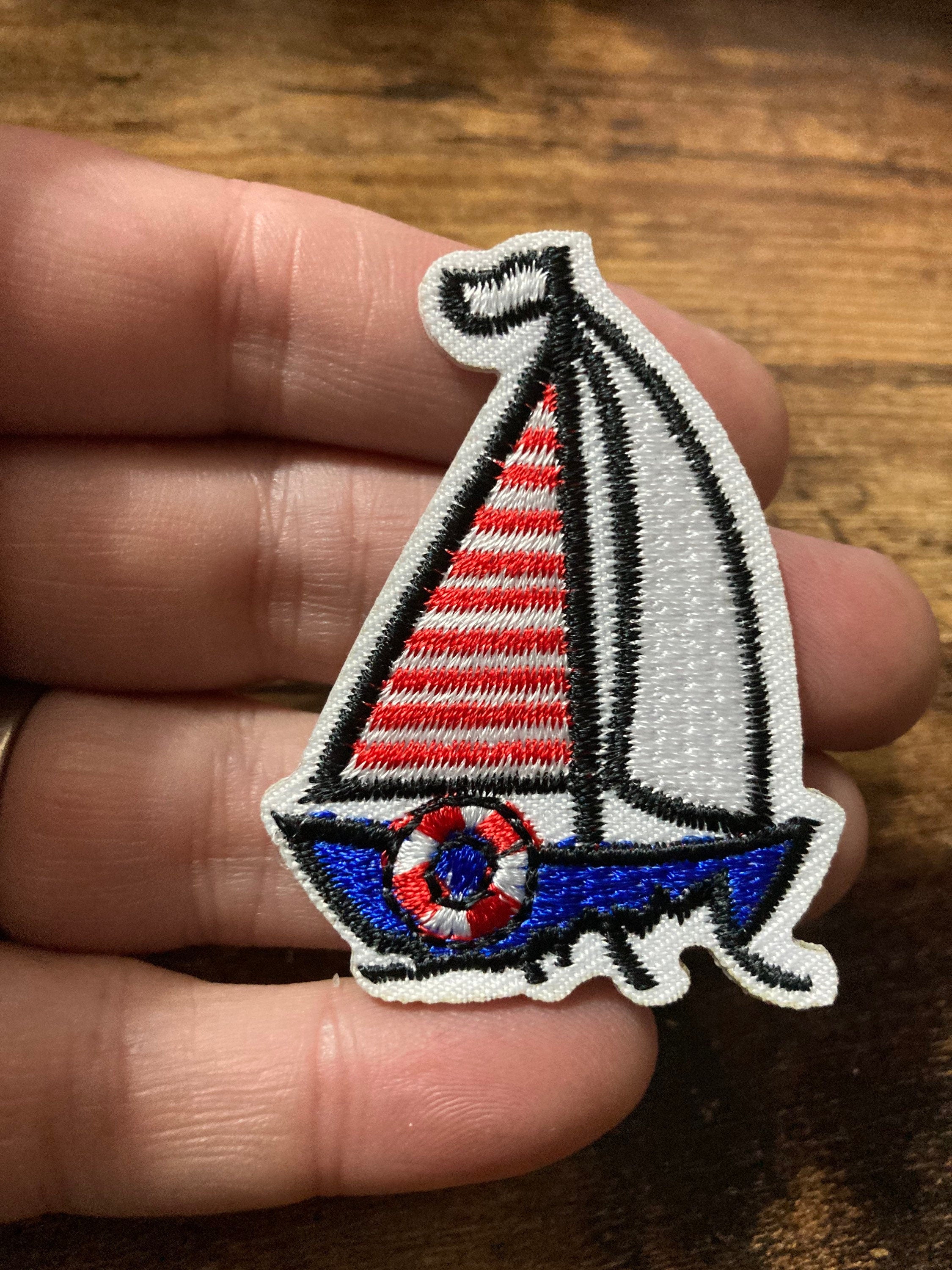 Iron On Nautical sailing boat Patch craft appliqué