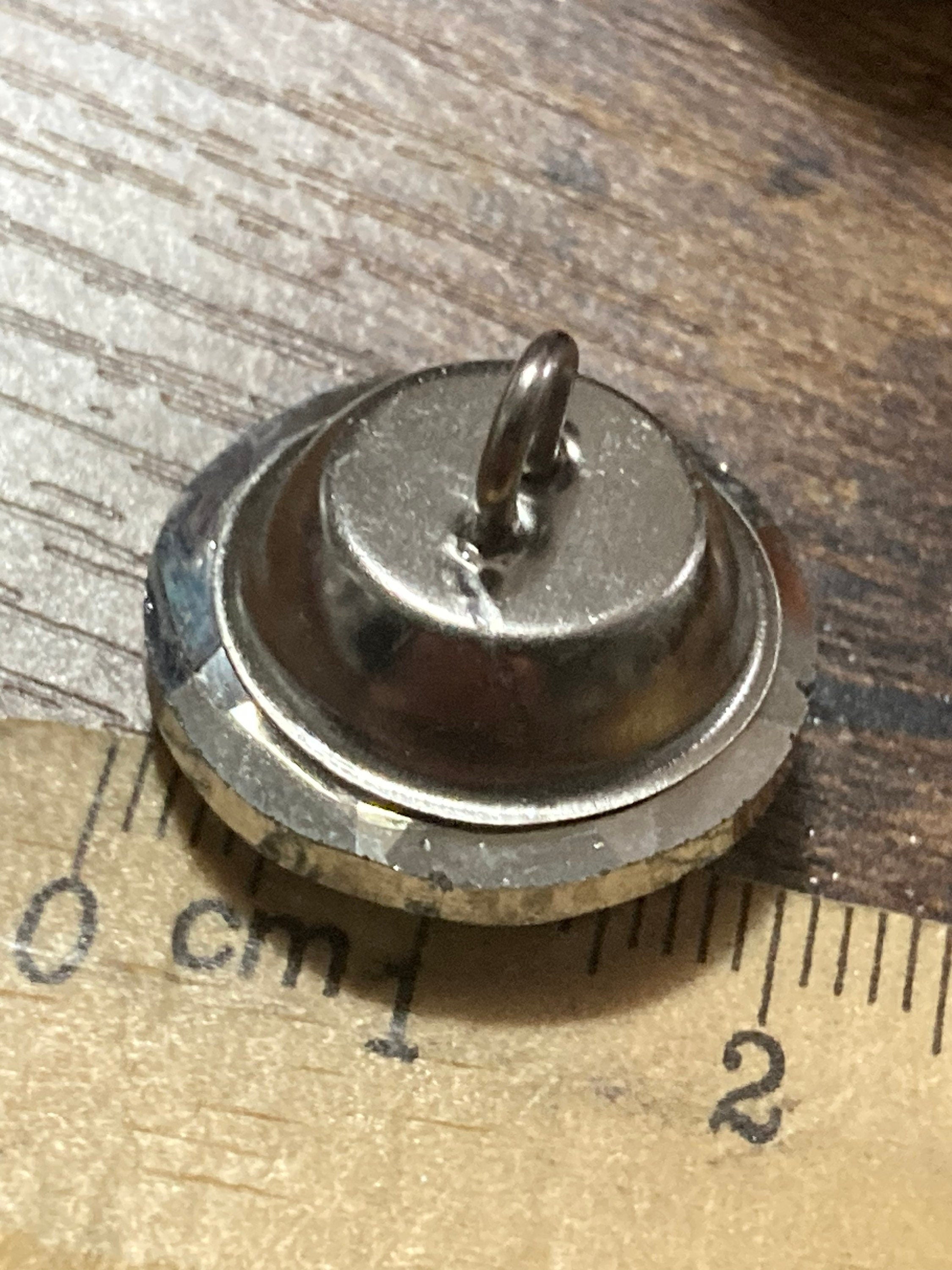 20mm Crystal glass upholstery buttons, heavy duty pack 10 metal shank