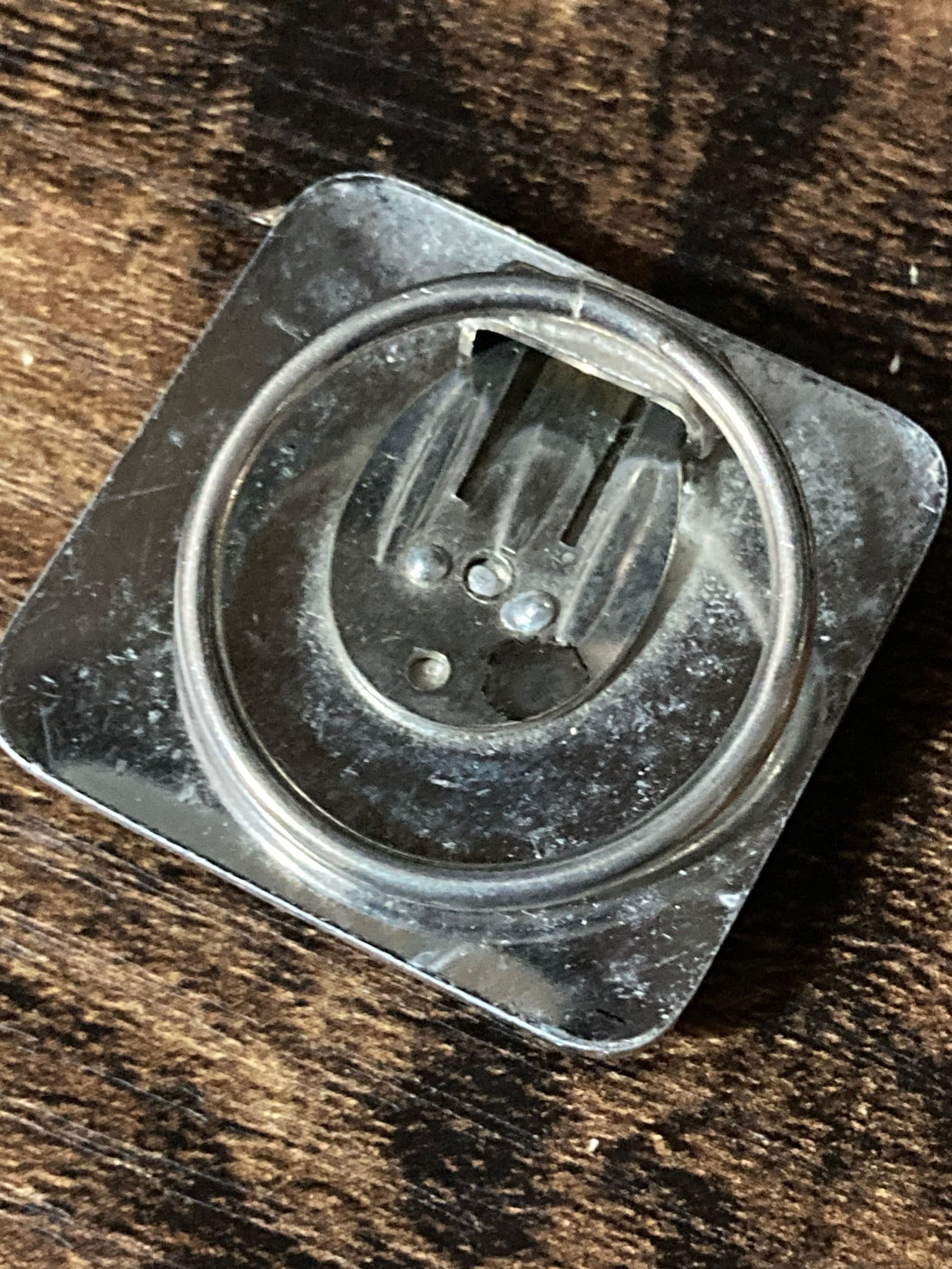 Vintage aluminium butterfly floral square scarf clip