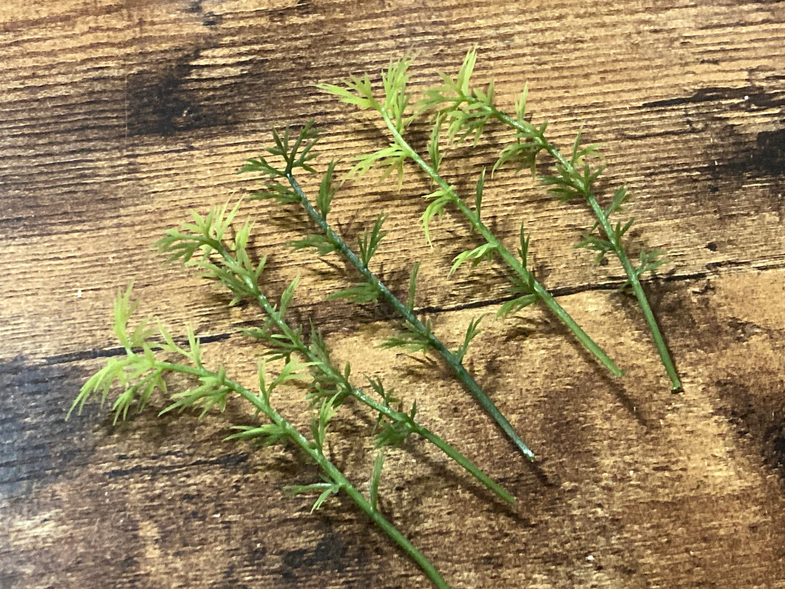 5 x Miniature green plastic bamboo ornamental cake topper Chinese Japanese scenery