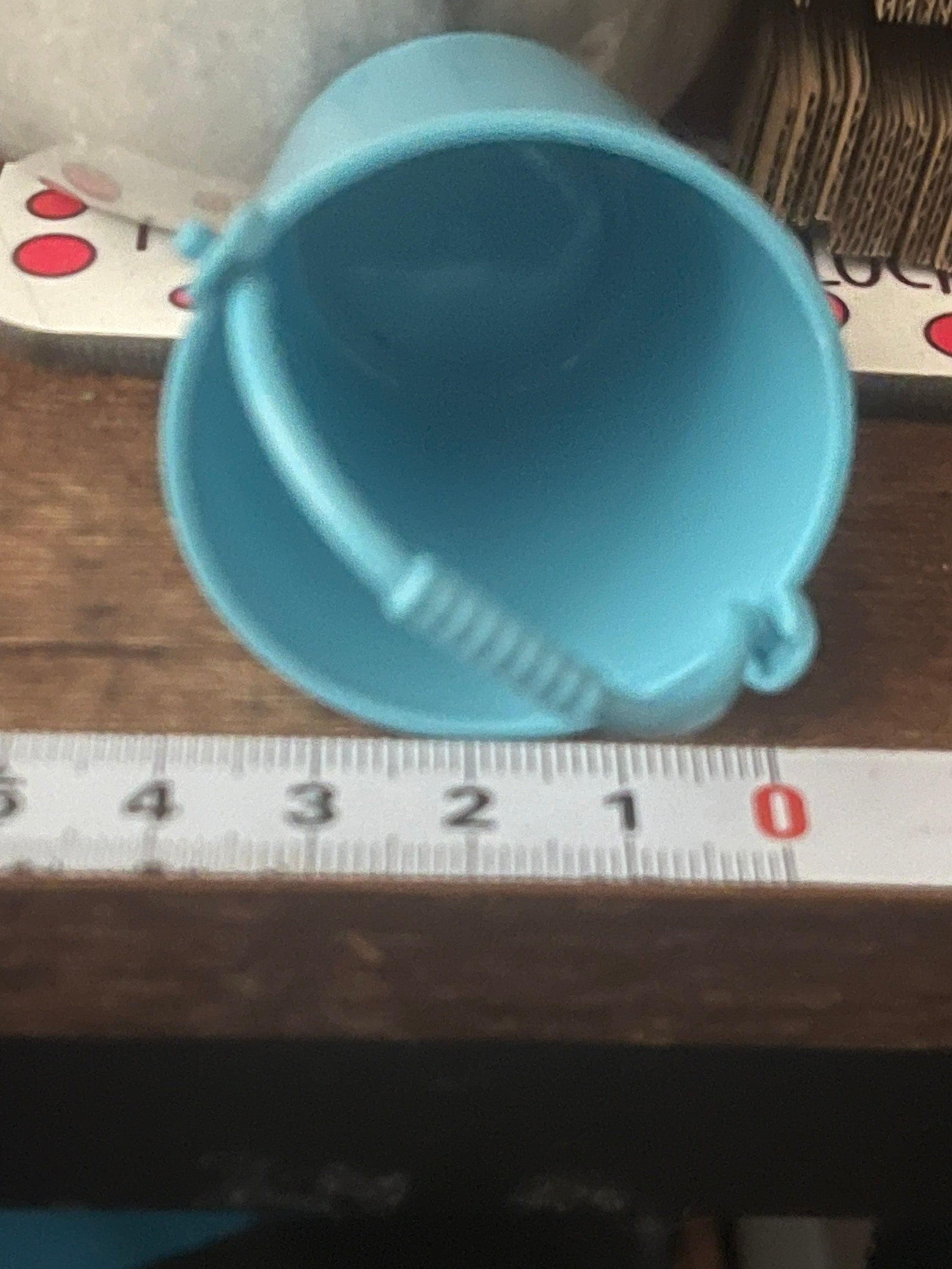 Miniature blue plastic bucket cake topper decoration dolls house craft mini Easter eggs