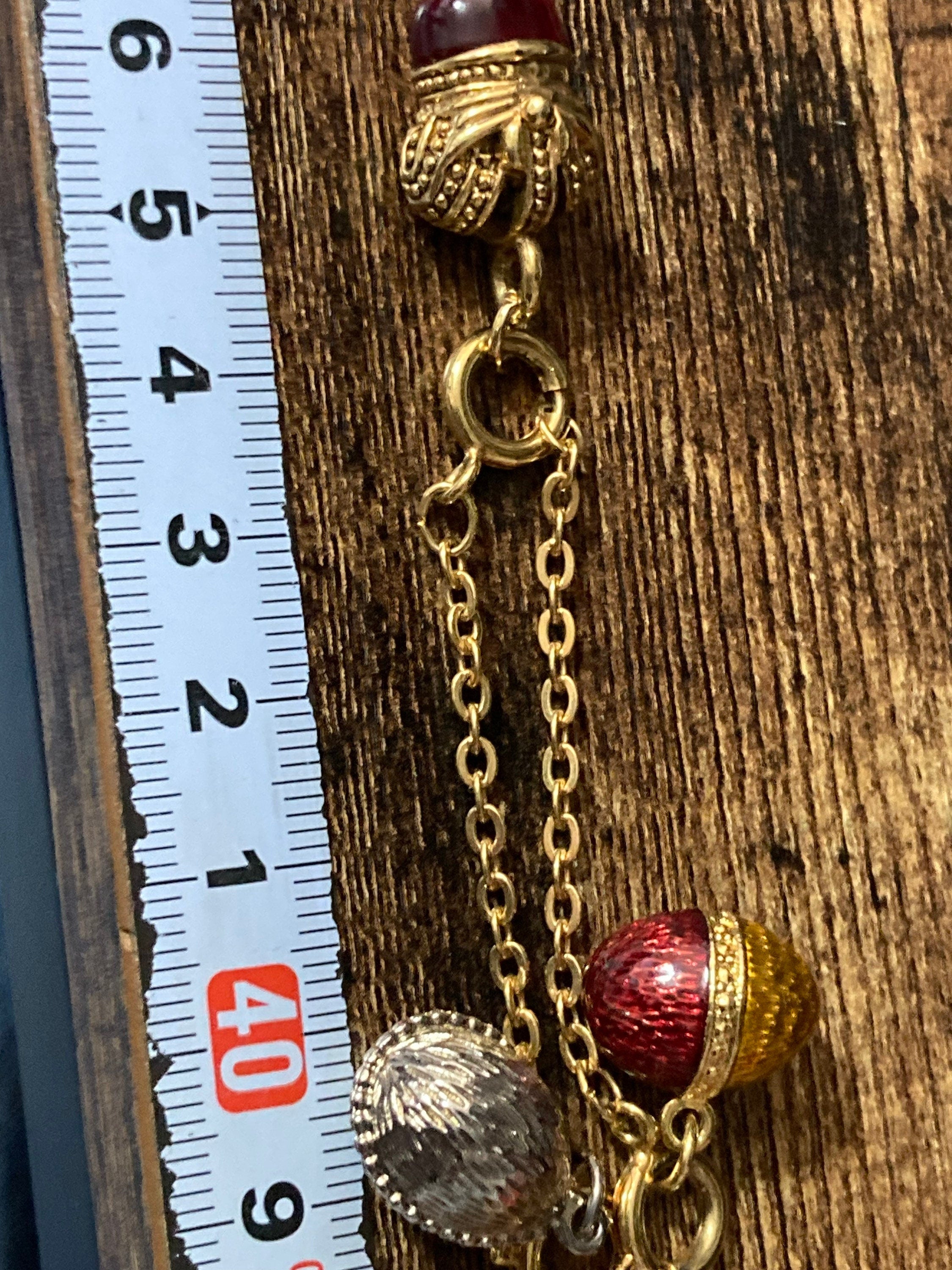 Joan Rivers Faberge egg inspired pendant charm necklace, signed