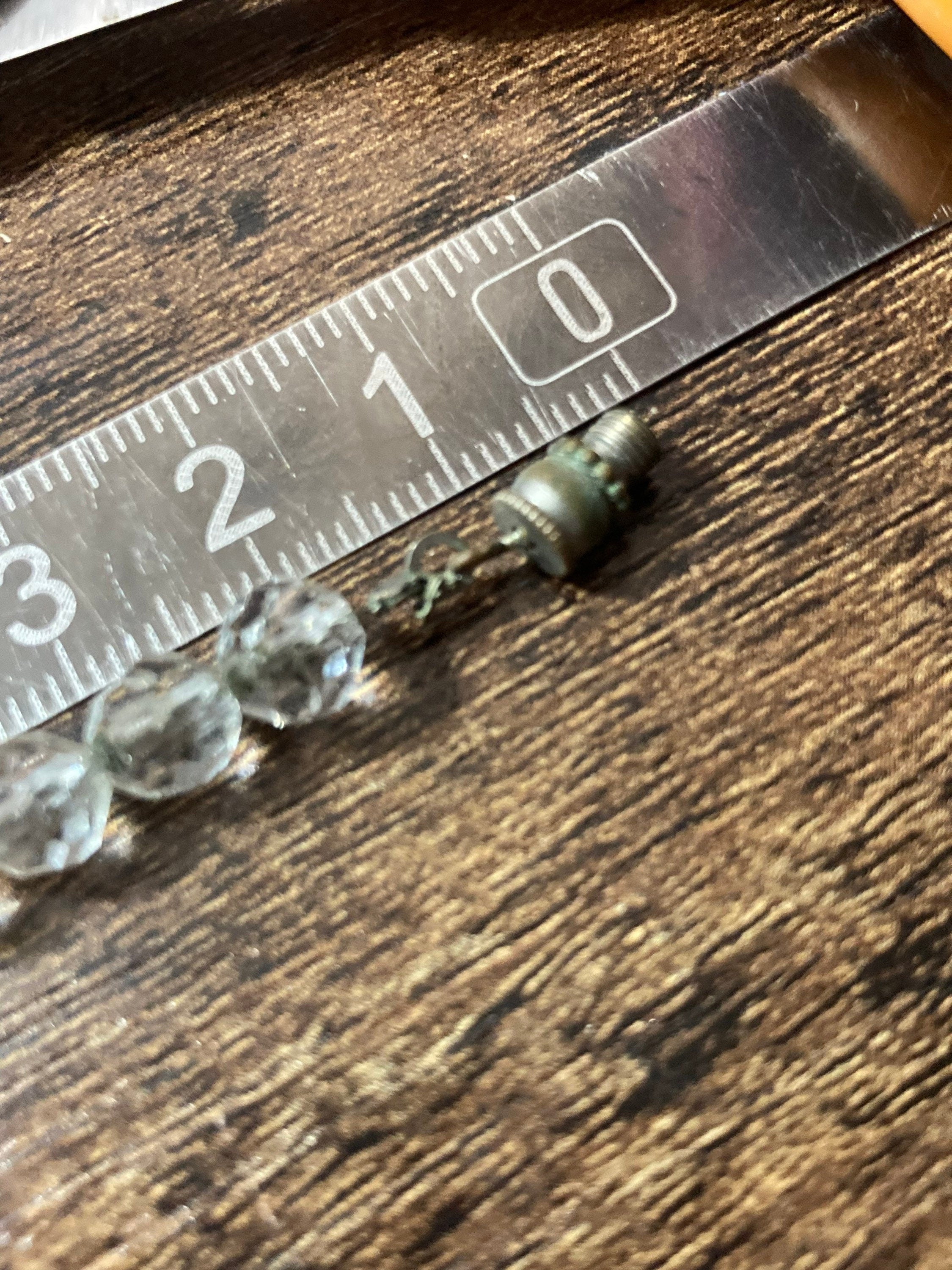 Art Deco clear glass Crystal Paste beaded bead necklace