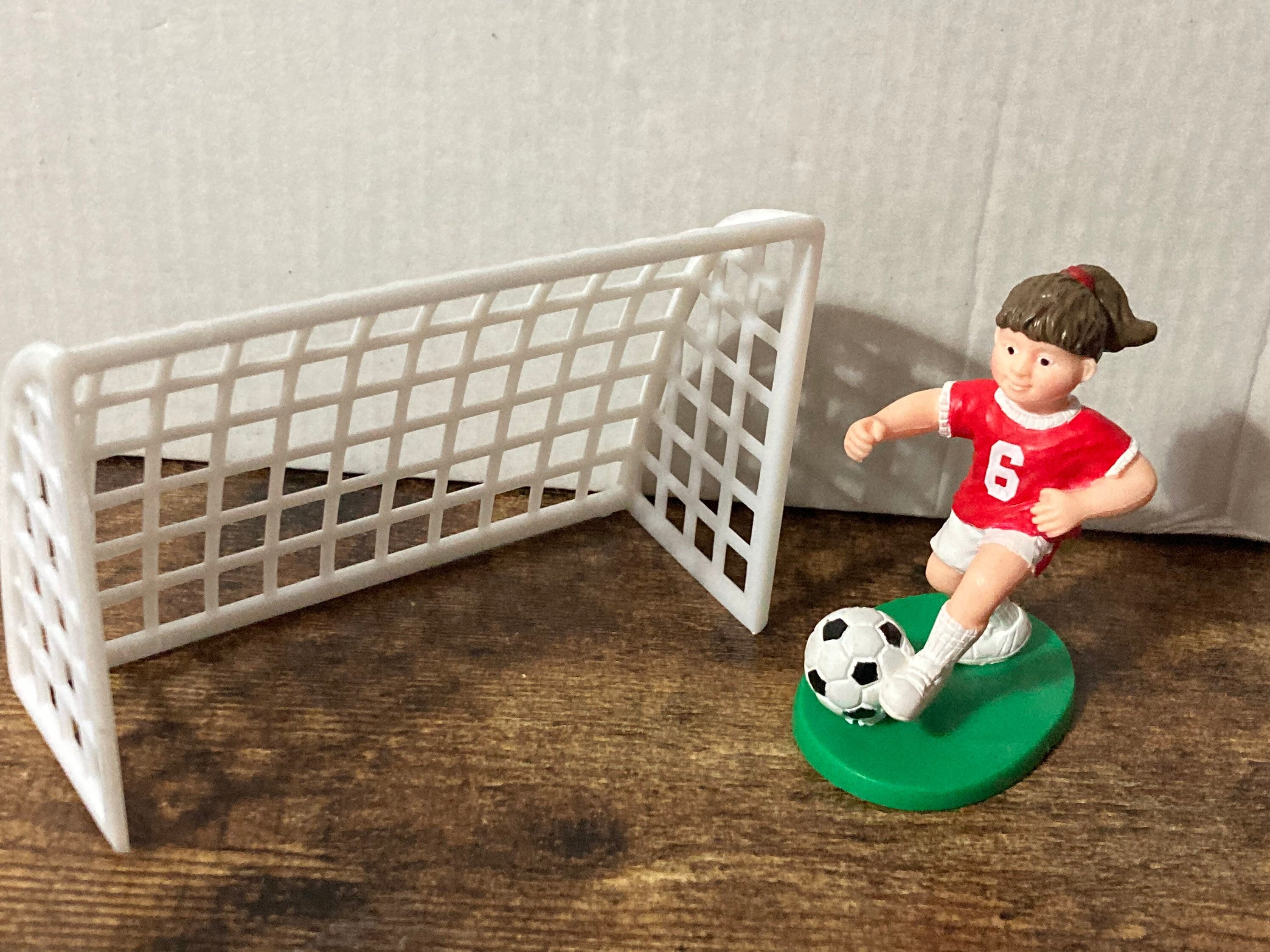 Women’s girls football cake topper decoration player and goal lionesses ladies soccer