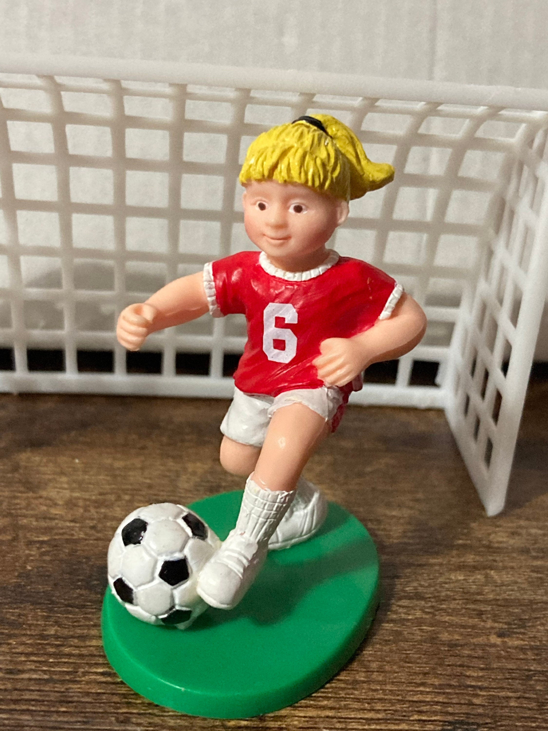 Women’s girls football cake topper decoration player and goal lionesses ladies soccer