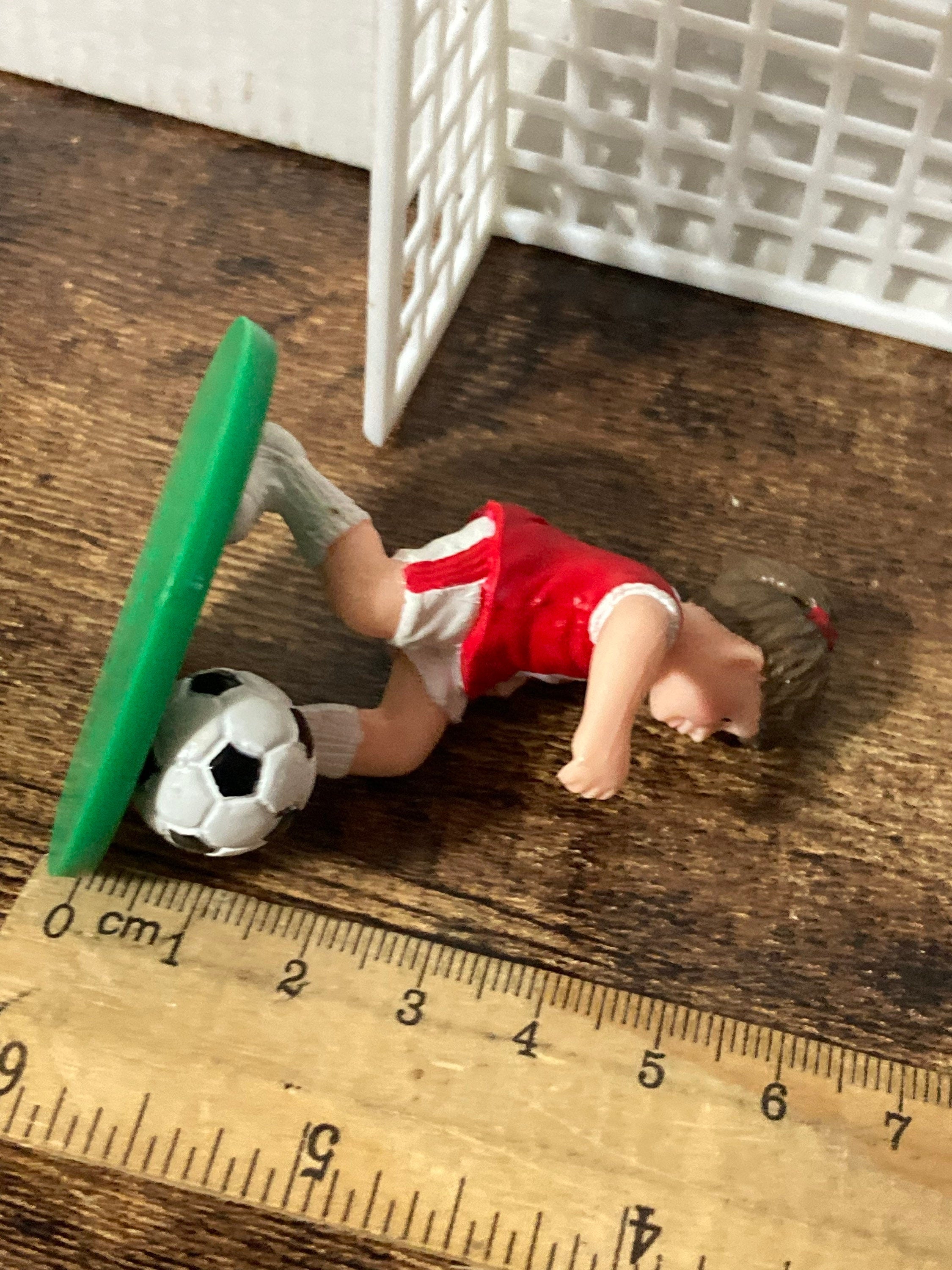 Women’s girls football cake topper decoration player and goal lionesses ladies soccer