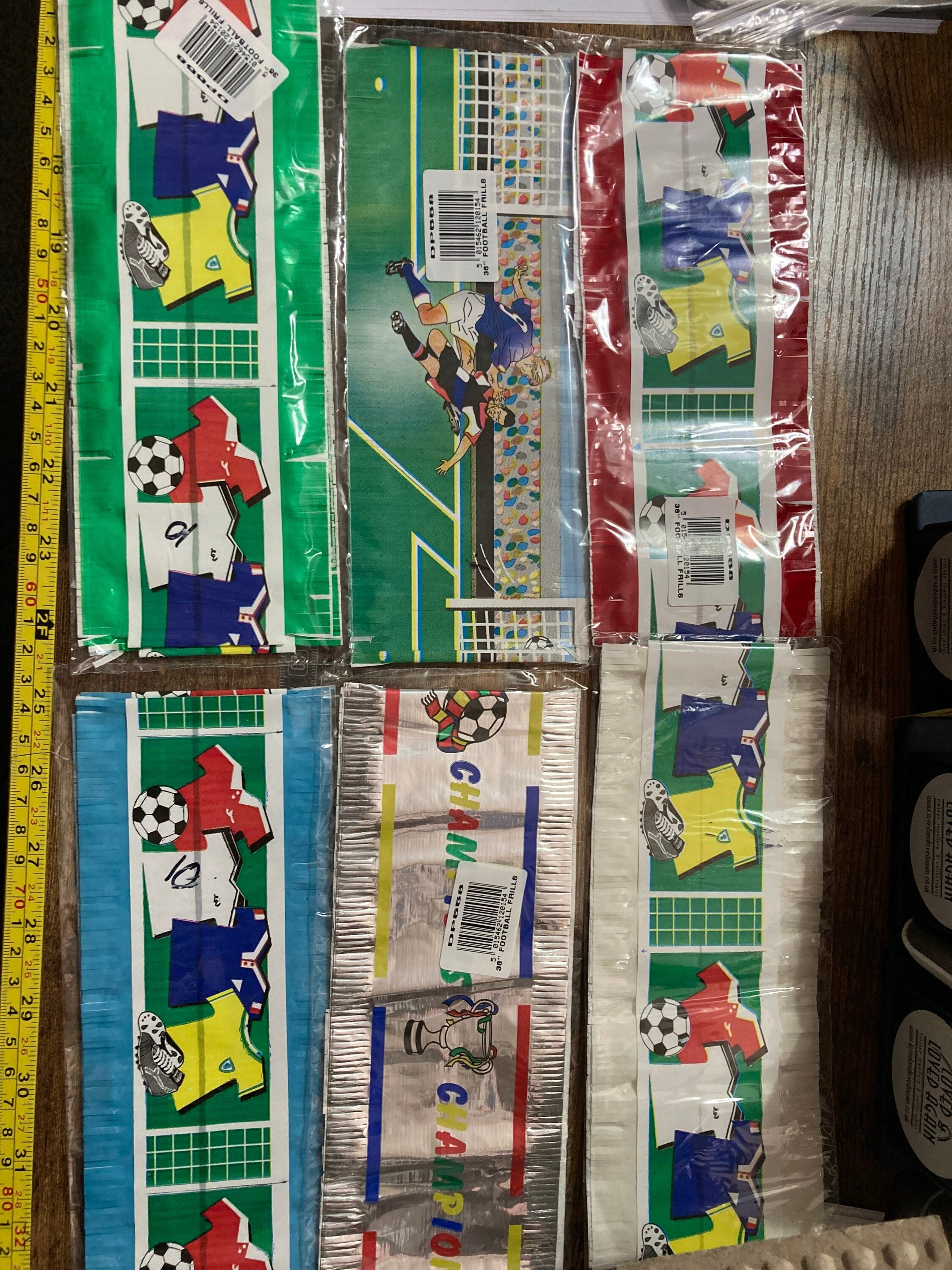 football paper cake frills, six designs birthday Father’s Day sports