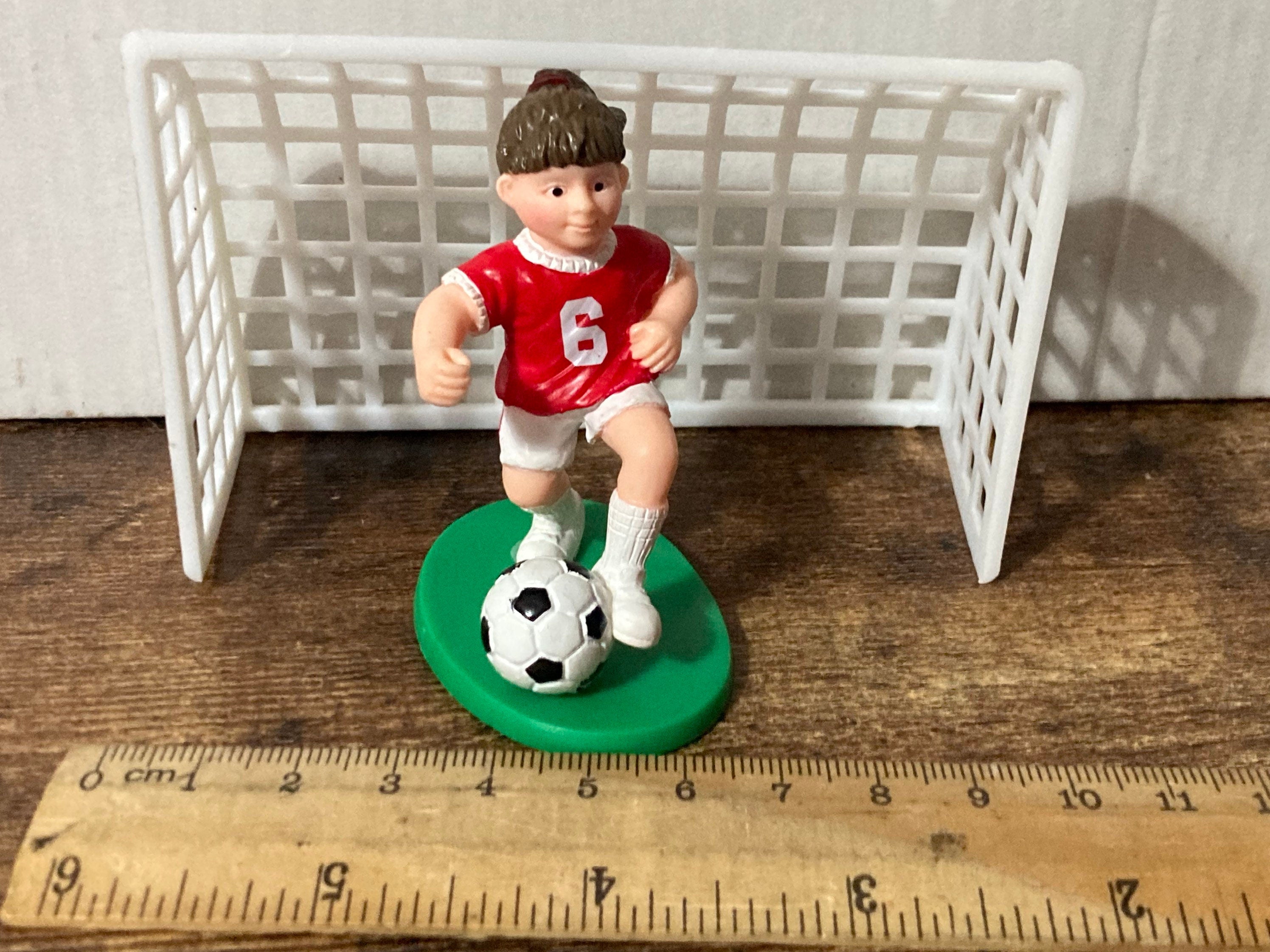 Women’s girls football cake topper decoration player and goal lionesses ladies soccer