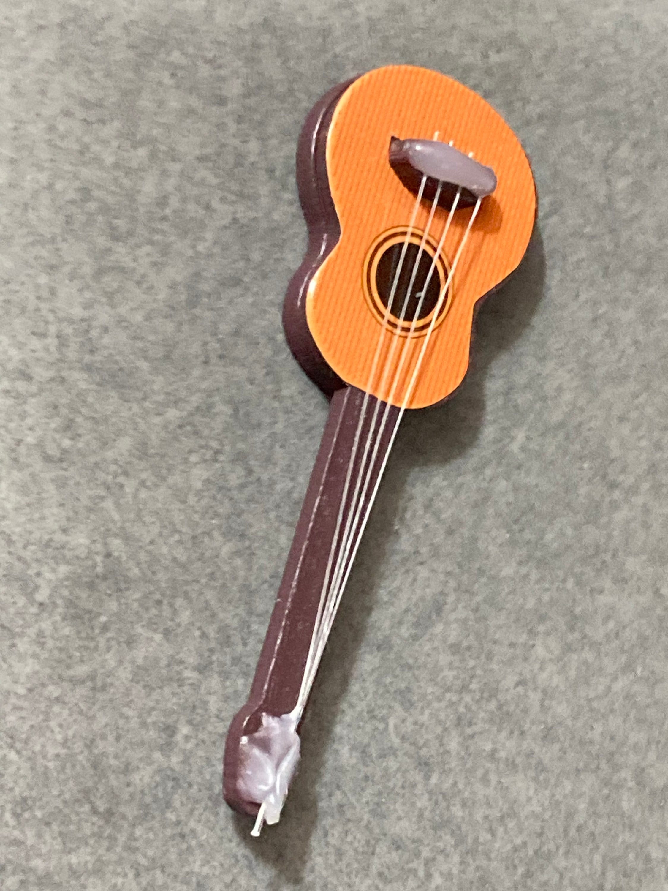 Acoustic guitar cake topper decoration dolls house miniature musical instrument for guitarist