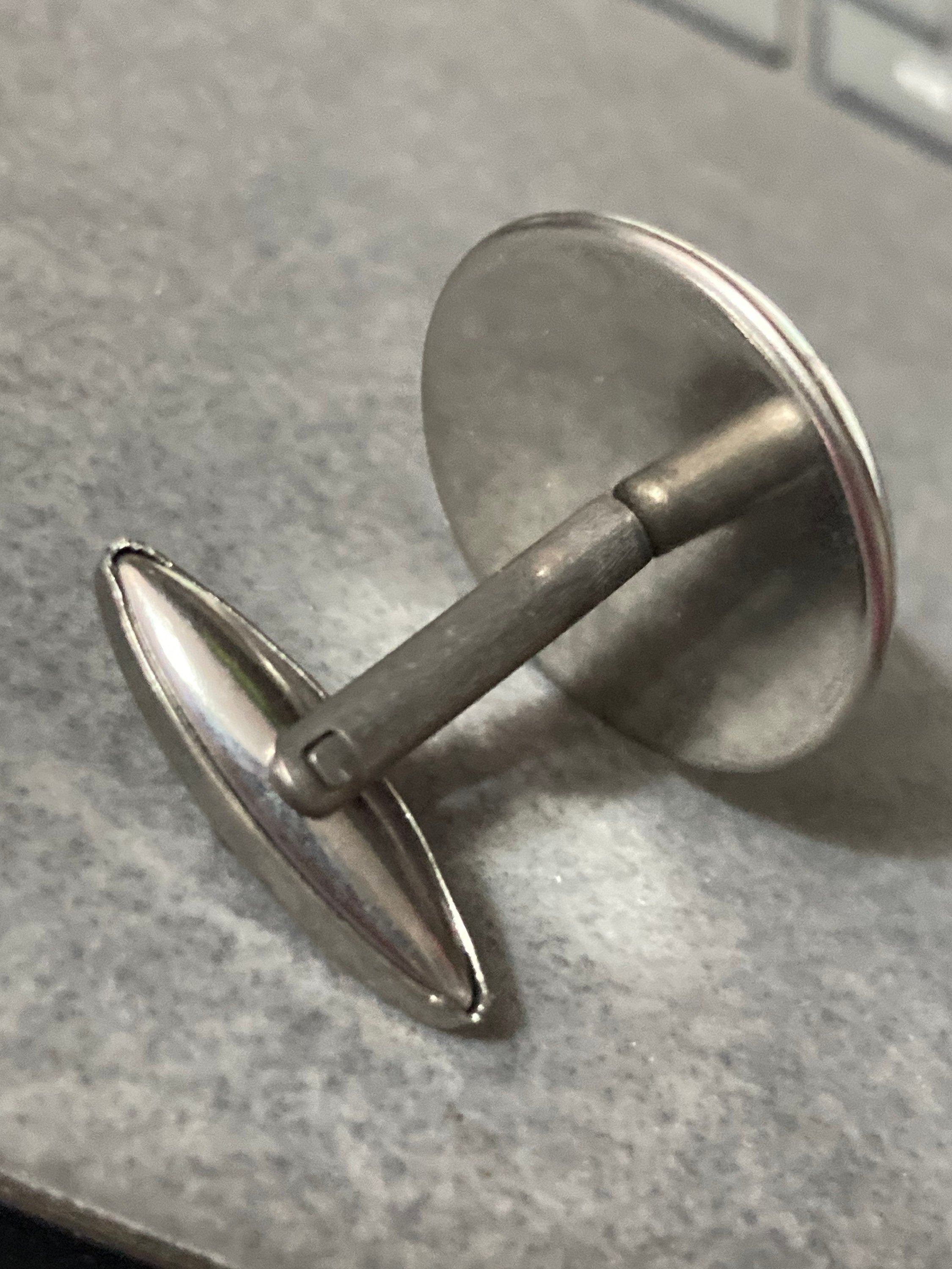 Vinyl record cufflinks 20mm Retro style Black orange gift for DJ