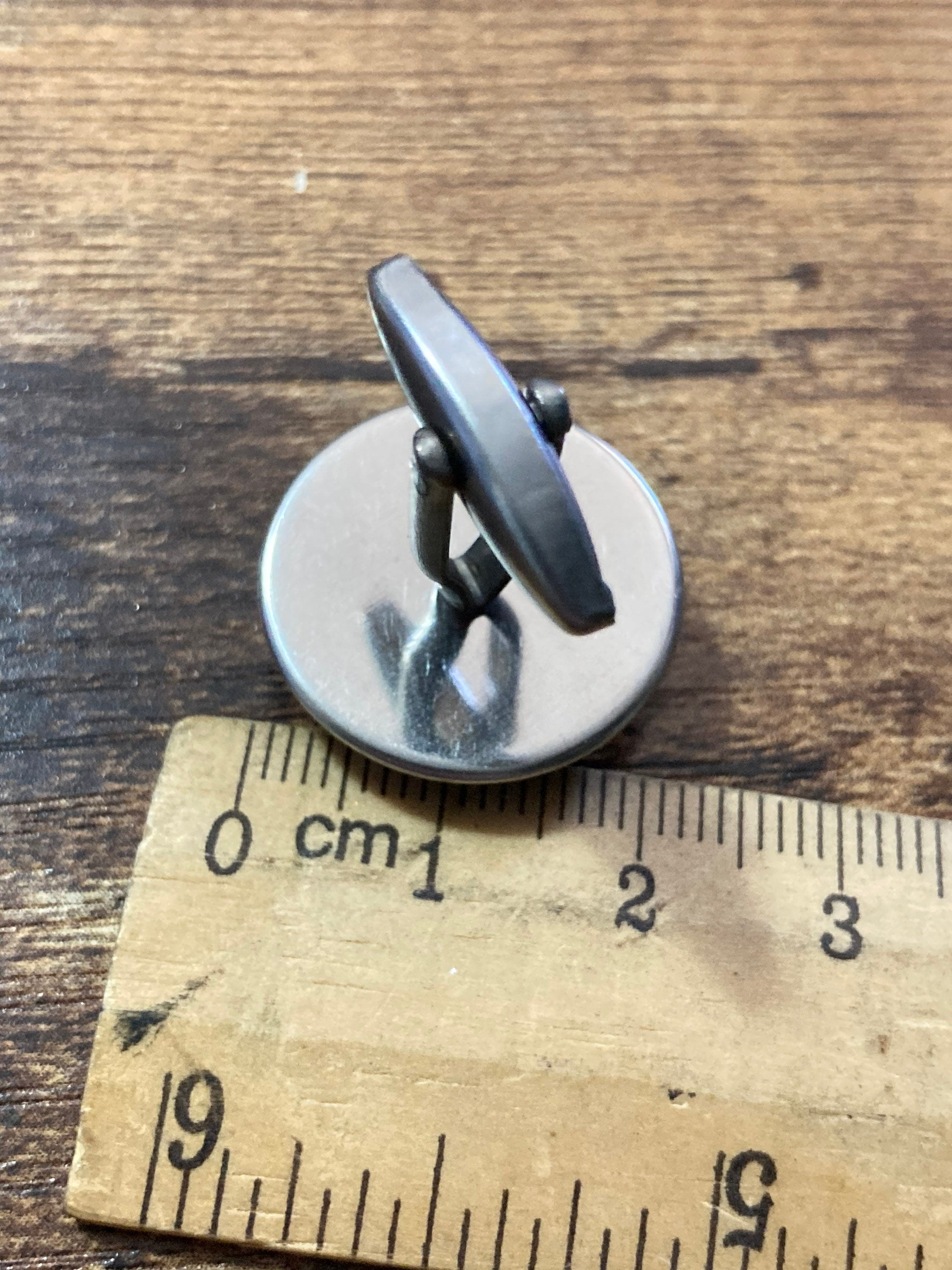 Vinyl record cufflinks 20mm Retro style Black orange gift for DJ