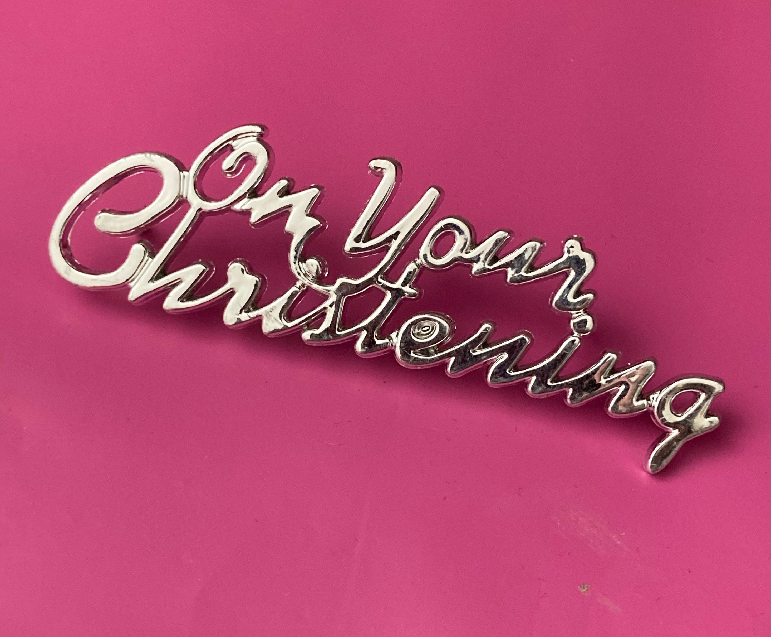 Vintage on your CHRISTENING cake topper decoration